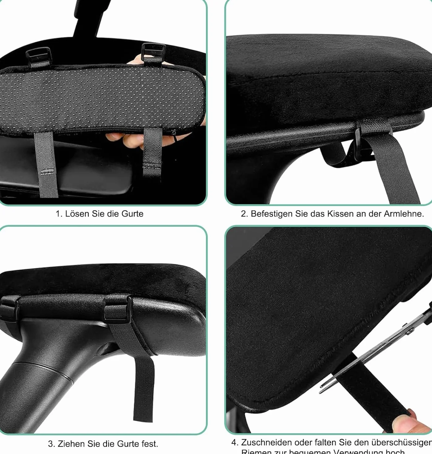 Krzesło z podłokietnikami Ergonomiczne podkładki podłokietnikowe z pianki antypoślizgowe 2 sztuki