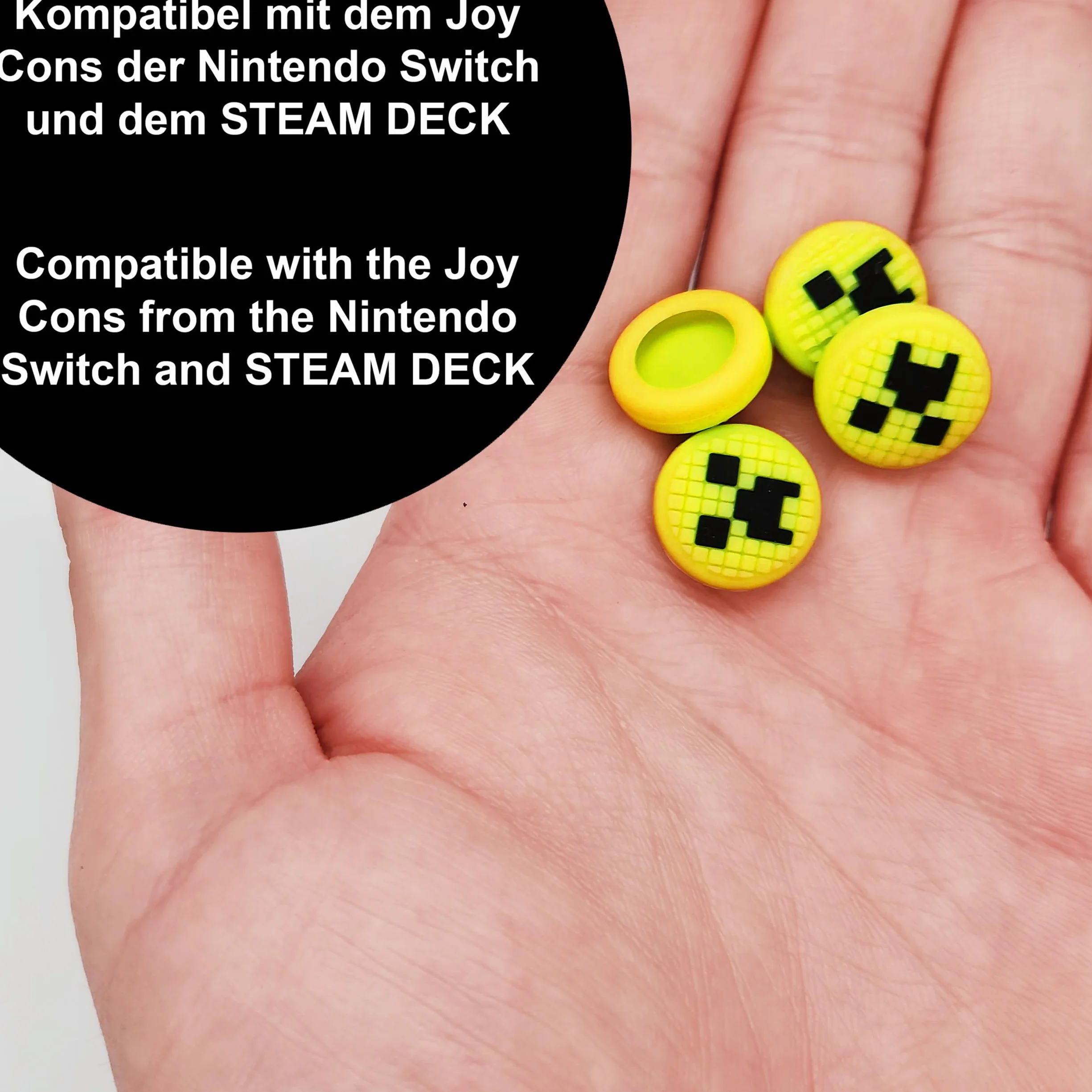 MatoSan® 4X Silikonowe nakładki na thumbsticki – Kompatybilne z Switch, Steam Deck i przenośnymi kontrolerami – Ochrona i uchwyt joysticka – Kolorowe nakładki na sticki (Różowy)