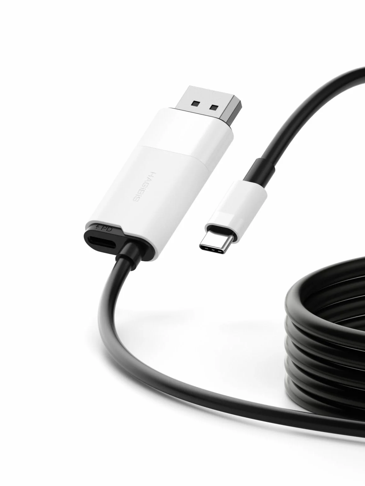 Hagibis - Stacja dokująca do Nintendo Switch & Switch OLED, USB C na DisplayPort kabel adapter z 8K przy 60Hz DP, 100 W PD, typ C na DP adapter do laptopa, tabletu, SteamDeck (biała)