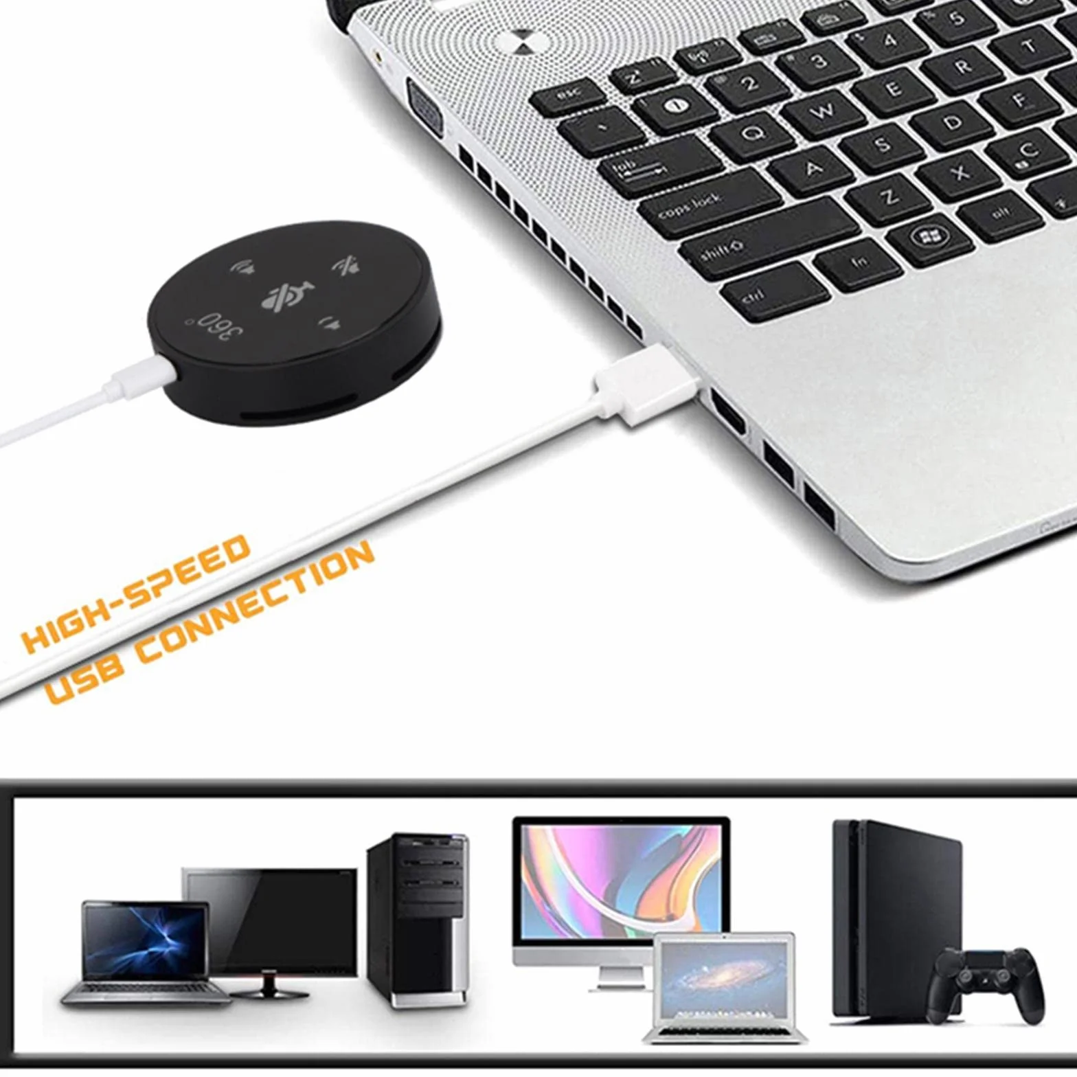 Głośnik mikrofonowy konferencyjny USB do komputera Laptop Gra Gra Czat głosowy