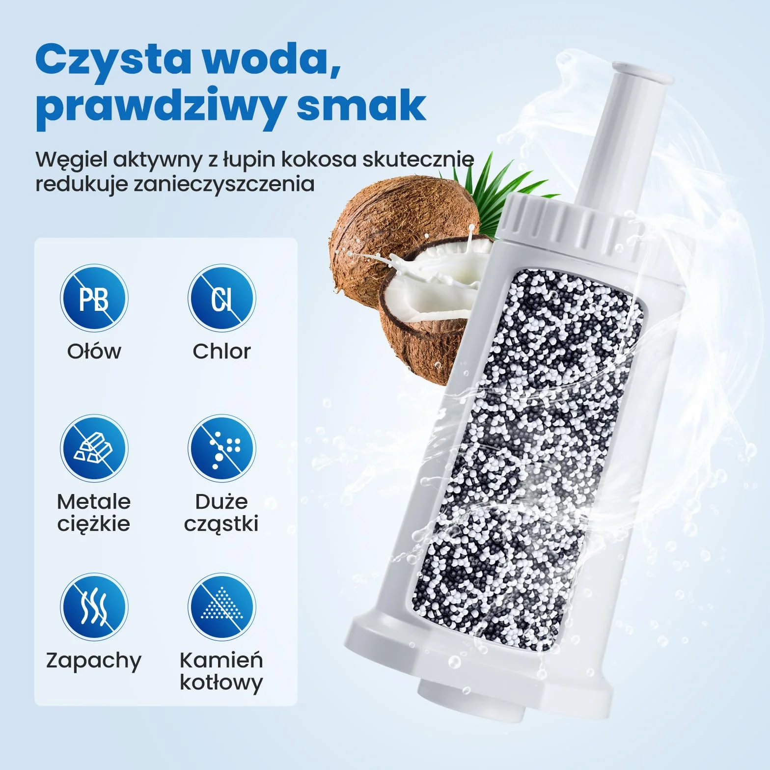 Zamiennik filtra wody do ekspresu do kawy Sage® SES008WHT0NEU1, BES008, kompatybilny z Barista SES810/SES875/SES880/SES920/SES980/SES990/SES450/SES500, filtr wody Barista Express