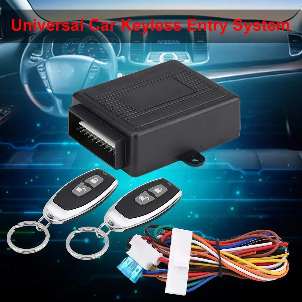 Cerradura de puerta de coche universal Gorgeri, sistema de entrada sin llave, kit de control remoto de bloqueo central remoto con caja de control