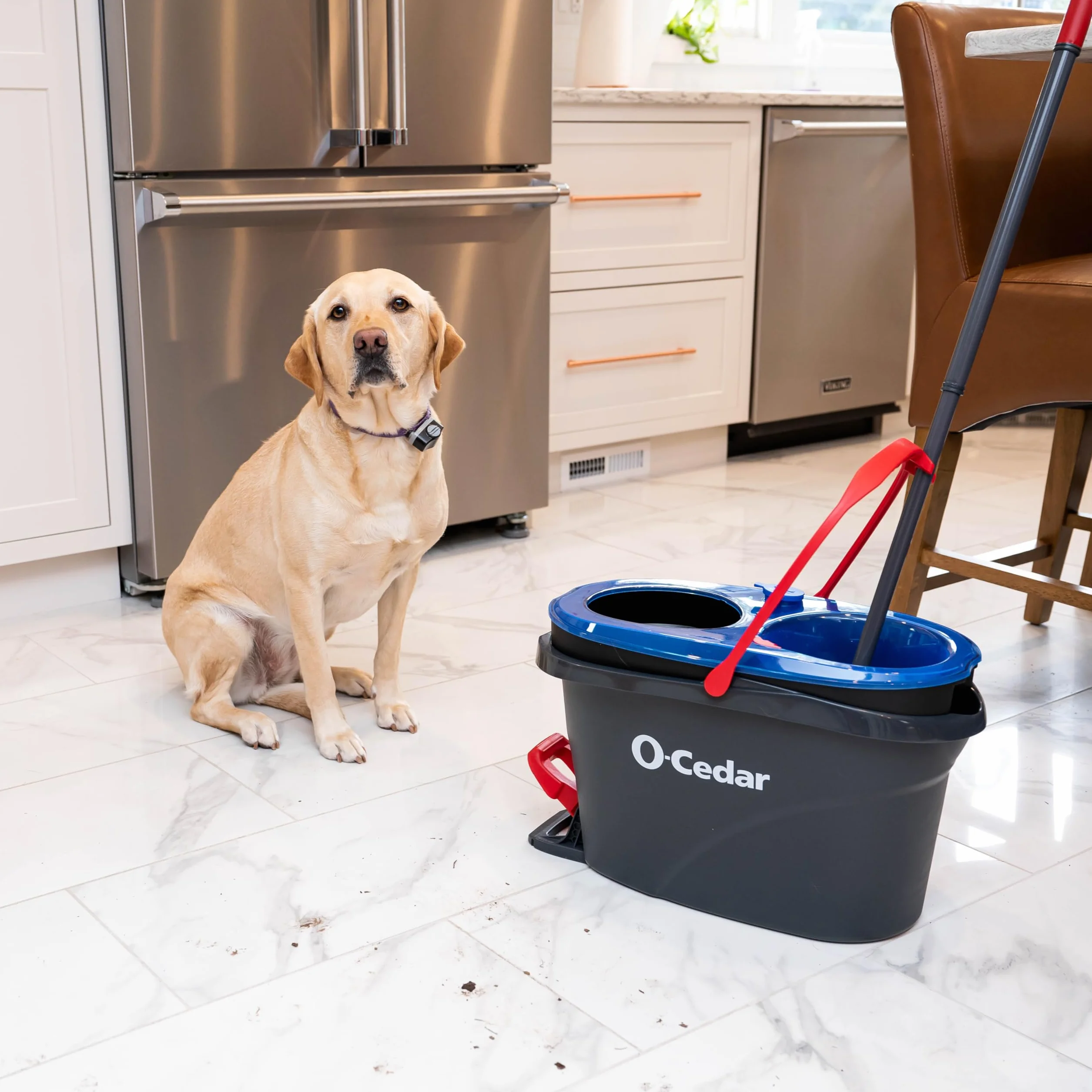 O-Cedar EasyWring system czyszczenia podłóg z mikrofibry, mop i wiadro Rinseclean + 2 wkłady