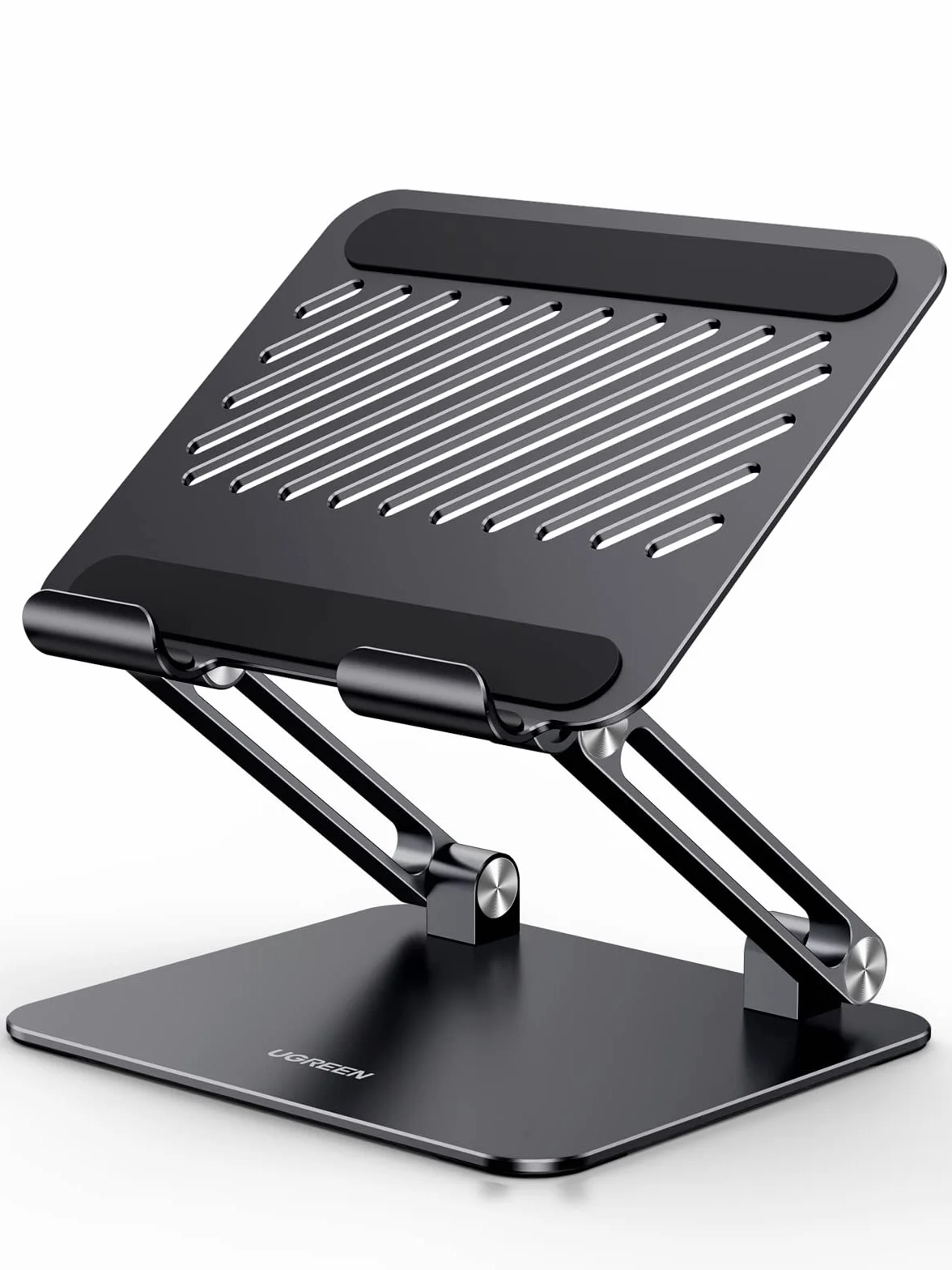 UGREEN Stojak na Tablet Regulowany Uchwyt Aluminiowy Składany Telefon Komórkowy Kompatybilny z iPad Pro Air Mini 11 12.9 Galaxy Tab S9 Huawei MatePad iPhone 15 do 12,9 cala (Czarny)
