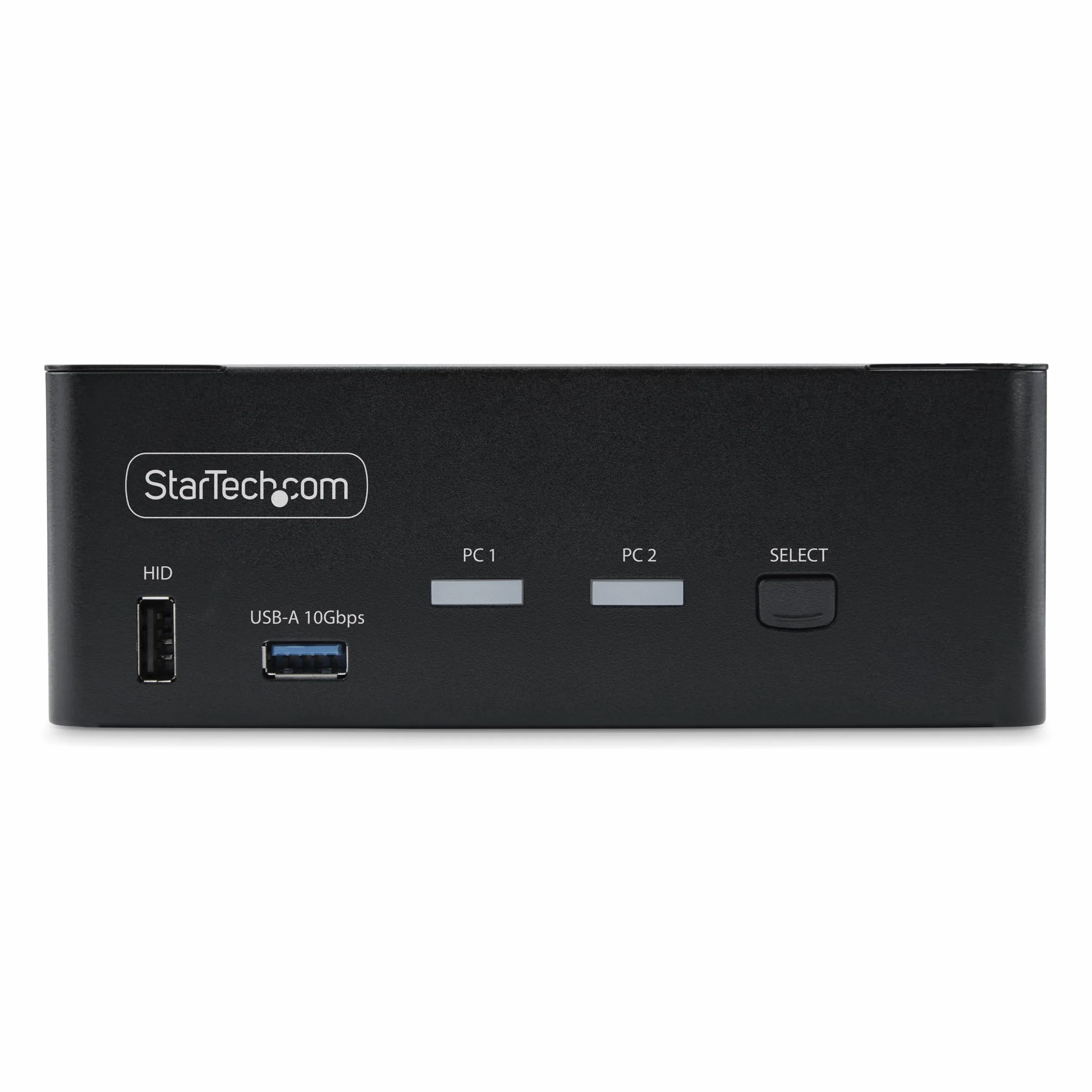 StarTech.com KVM 2-portowy przełącznik DisplayPort do dwóch monitorów, 8K 60 Hz/4K 144 Hz, DP 1.4, 2 x USB 10 Gbps, 4 x USB, hotkey/TAA
