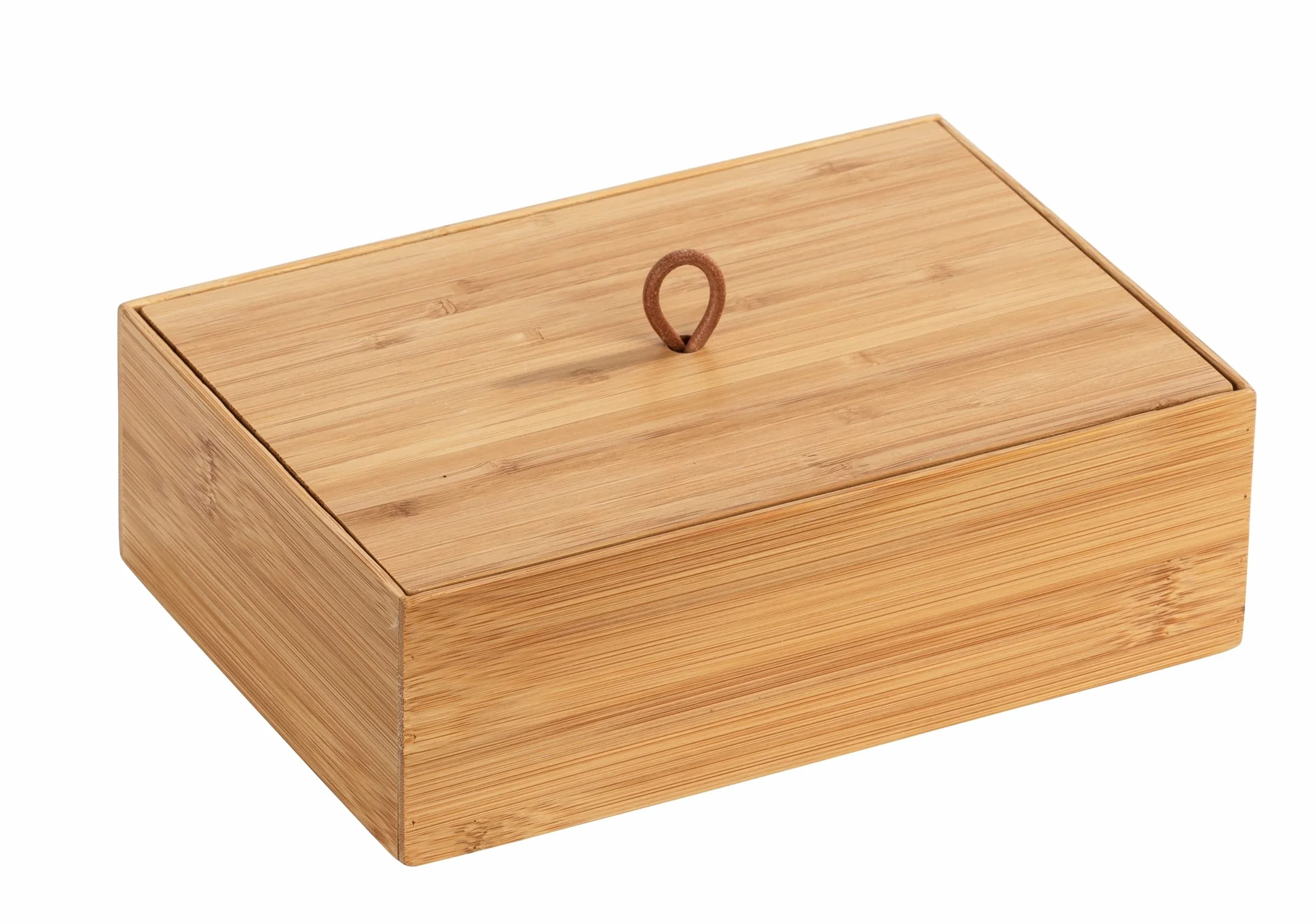 Wenko Bambus Box Terra L pudełko do przechowywania kosz łazienkowy 1,72 l 22 x 7 x 15 cm naturalny