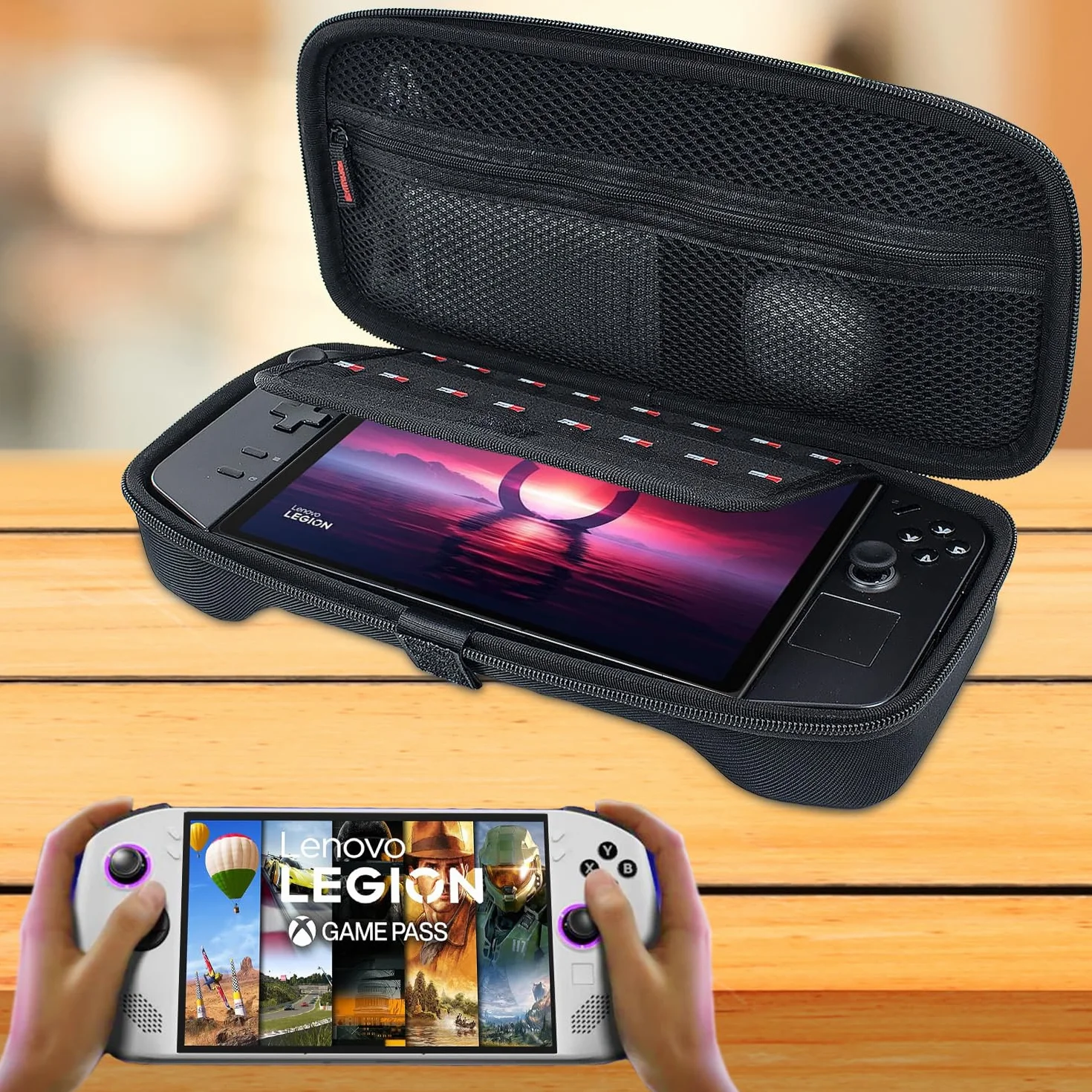 YIIWAY Twarde etui podróżne kompatybilne ze Lenovo Legion Go / Go S / Go 2 , Tylko Etui - Czarny YC84006