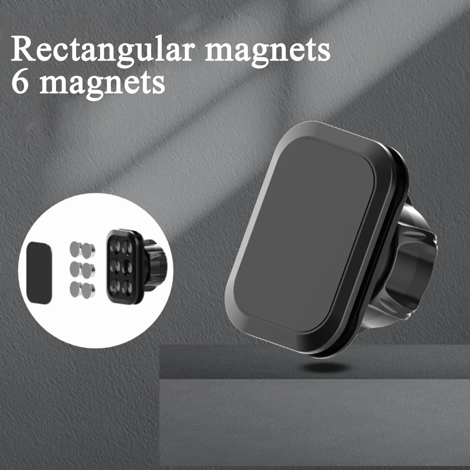 Magnetic Car Telephone Holder, Ball Head Phone Holder, Joint Replacement Base, Automobile Cradles, 17mm & Easy to Install, Sturdy Stand, Black, Ideal for Men and Women