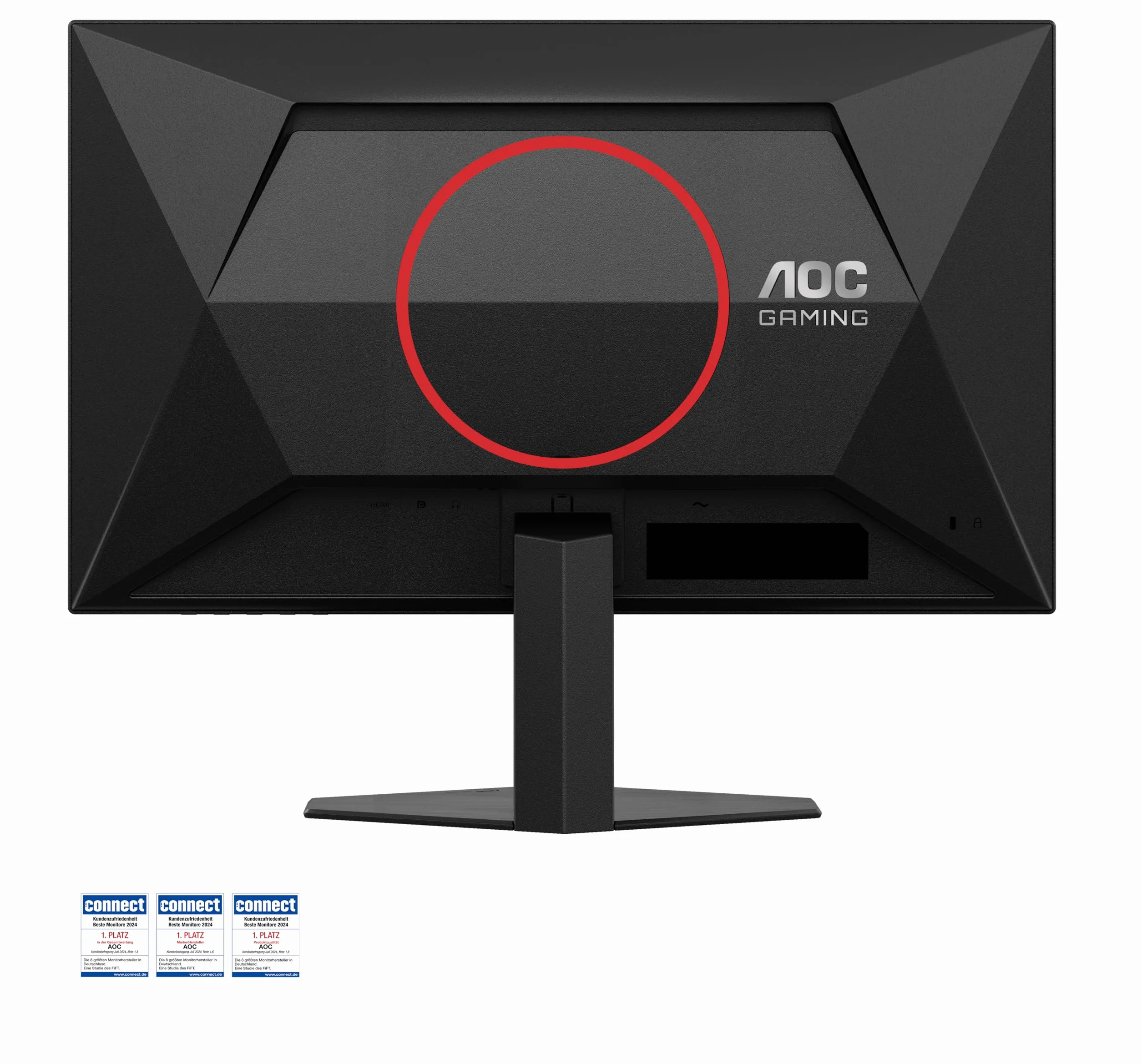 AOC Gaming Q24G2A - 24-calowy monitor Quad HD, 180 Hz, 1 ms, comp. G-Sync, HDR10 (2560x1440, 2X HDMI 2.0, 1x DisplayPort 1.4) Czarno-czerwony