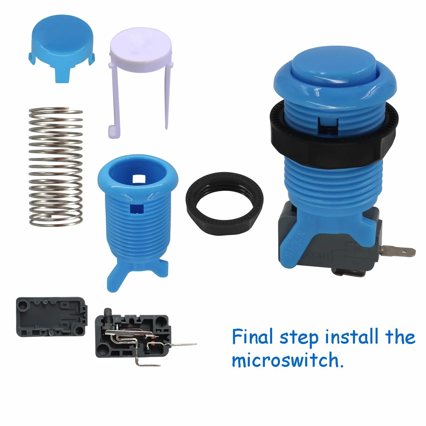 SJ@JX Arcade Game 2 Player Controller DIY Kit Microswitch Button 4&8 Way Joystick Zero Delay USB enkoder Fighting Stick Handles Console for PC MAME Raspberry Pi Retropie