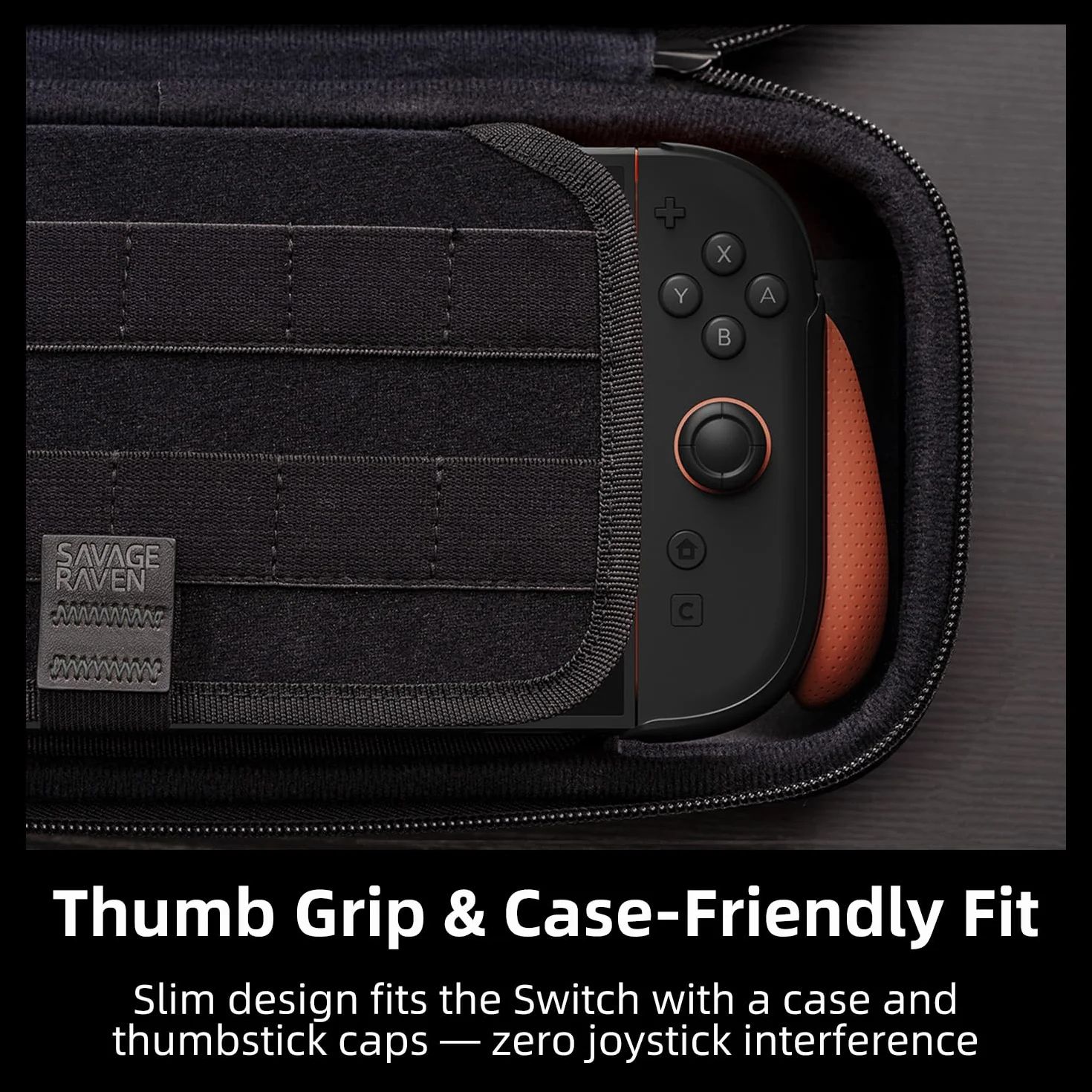 Savage Raven by Skull & Co. Pakiet StandGrip do Nintendo Switch 2: Ochronne etui z teksturowanymi uchwytami Pełna ochrona, odporna na wstrząsy antypoślizgowa i odporna na zarysowania osłona (z walizką