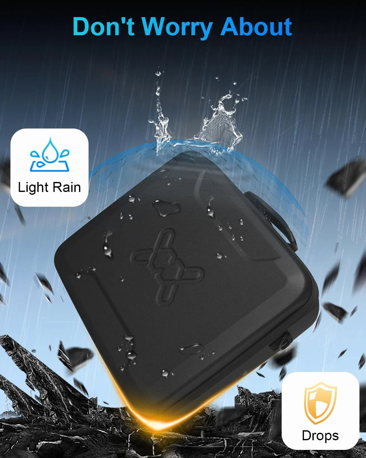 MWIN Starlink Mini etui, Ochronna Torba do Przechowywania Akcesoriów Starlink, mini, Odporna na Wstrząsy, Odporna na Zachlapanie, Lekka, do Podróży i Przygód na świeżym Powietrzu (Czarna)