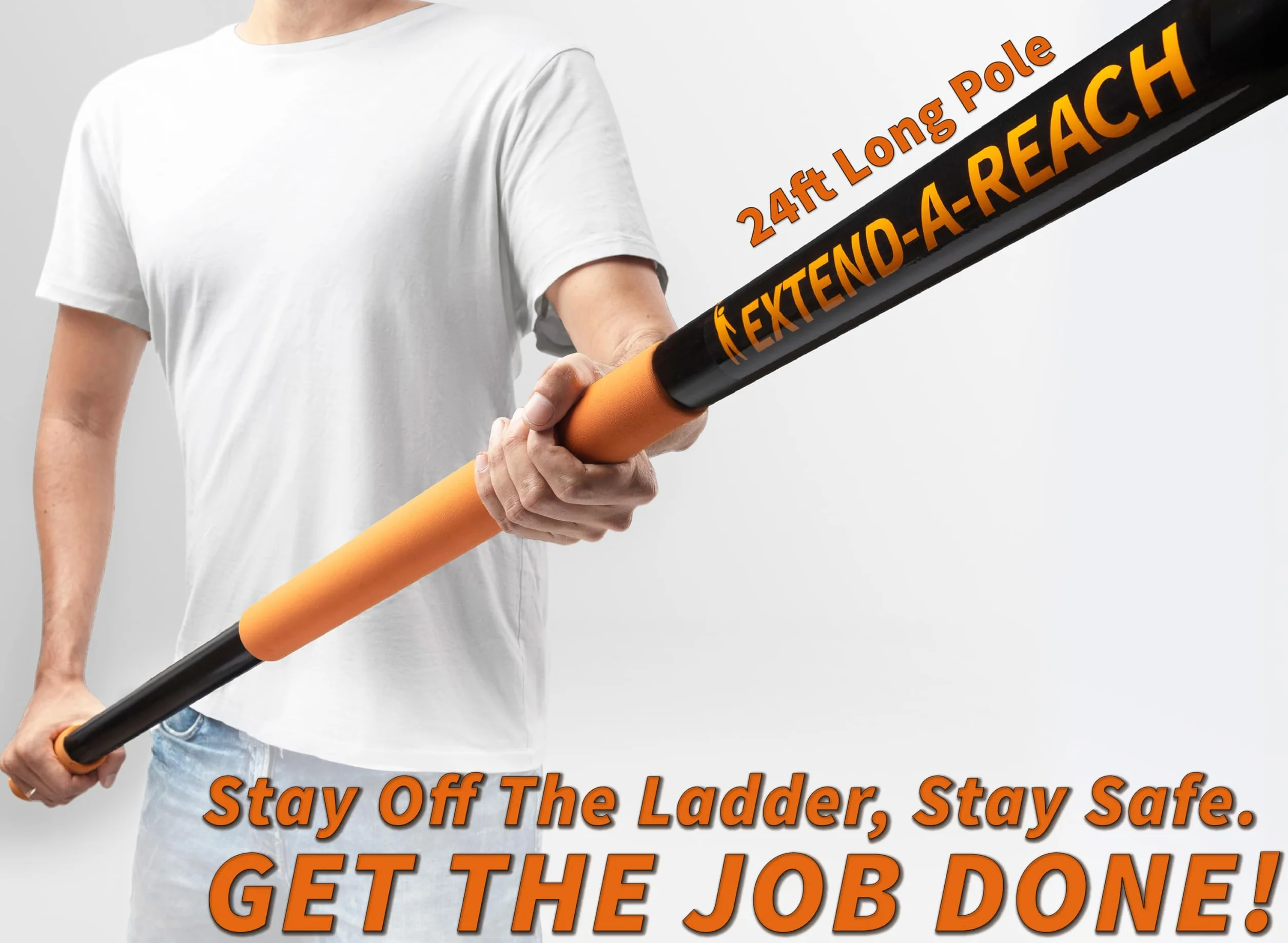 Teleskopowy drążek przedłużający o długości 2,1-7,3 m z hakiem użytkowym // teleskopowy drążek do instalacji lampek bożonarodzeniowych, łańcuch świetlny, karmniki dla ptaków, lekki i wytrzymały