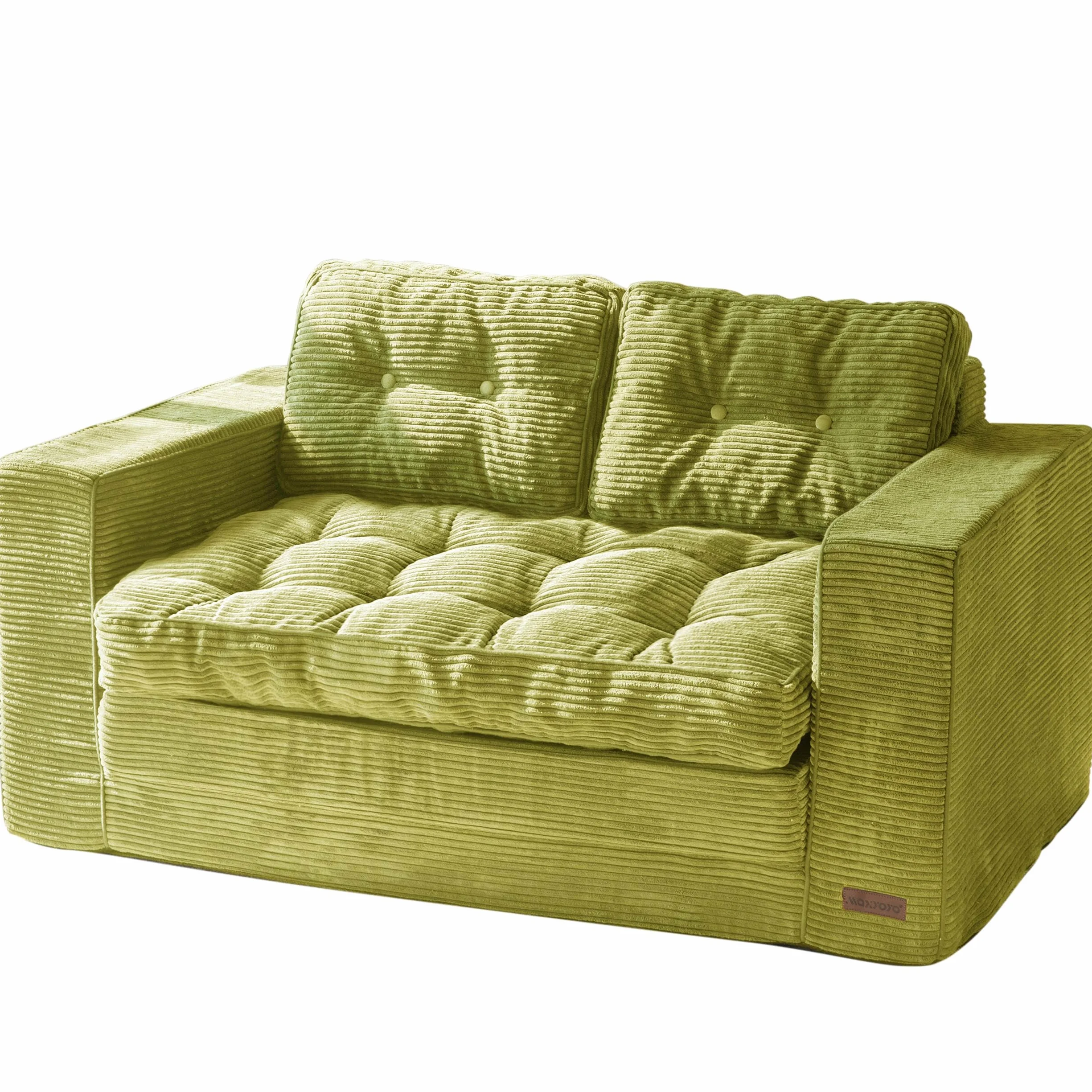 MAXYOYO Sofa rozkładana 2 w 1 loveseat z pianki z poduszkami nowoczesne pikowanie