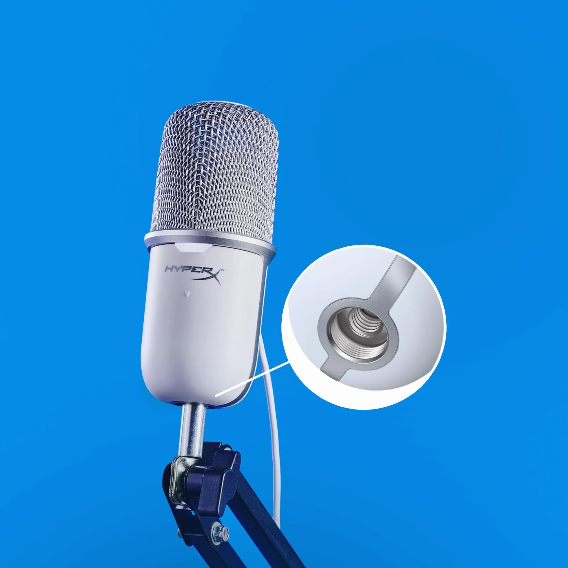 HyperX SoloCast kondensatorowy mikrofon gamingowy USB do PC PS5 PS4 Mac czujnik wyciszenia kardioidalny