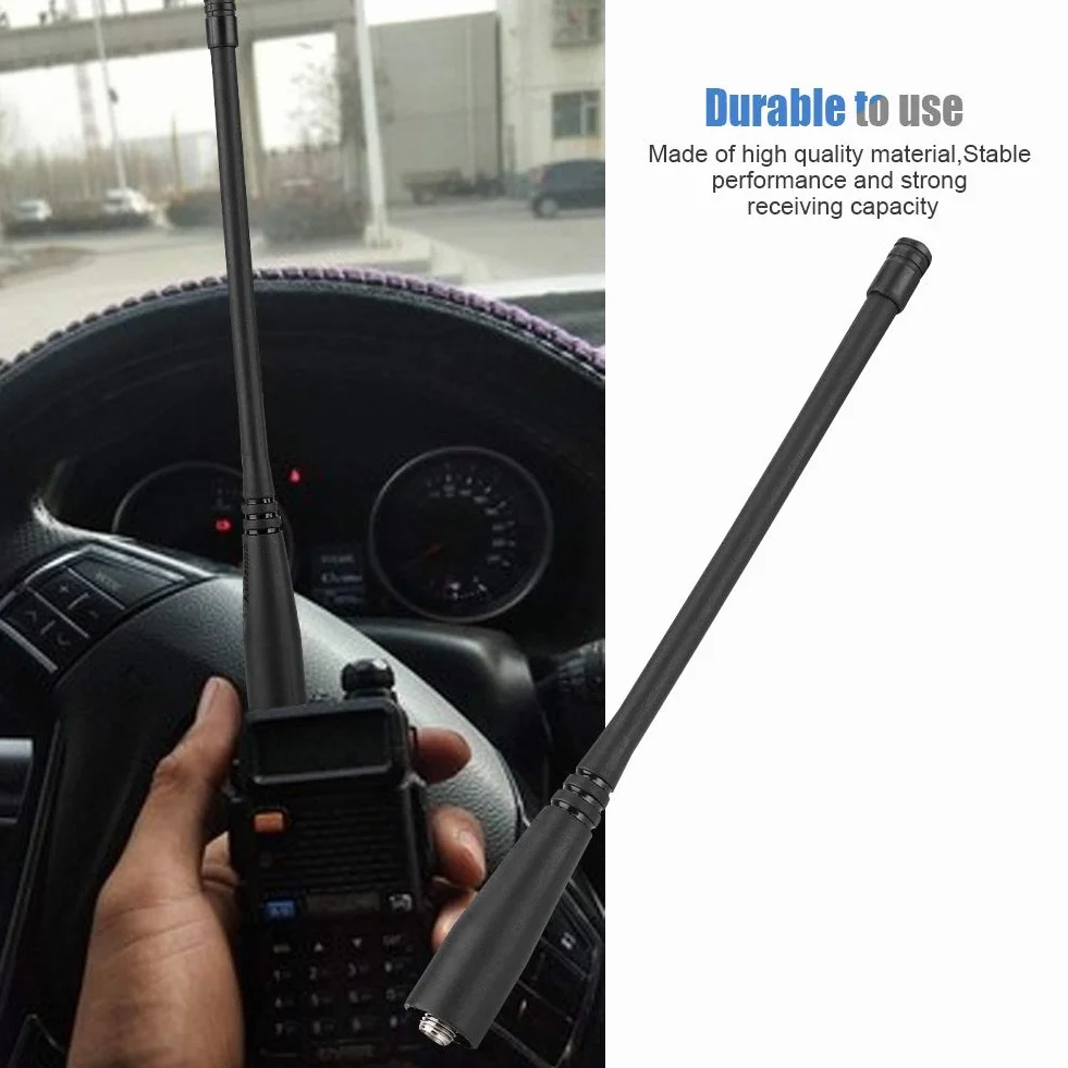 Antena radiowa SMA-żeńska, 6 W antena Walkie Talkie SMA-żeńska UHF/VHF 136-174/400-520 MHz do Baofeng UV5R UV-82 GT-3