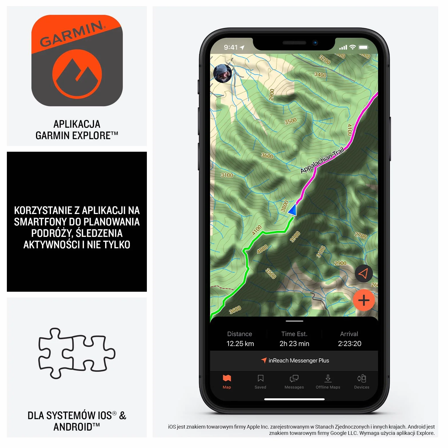 Garmin inReach Messenger Plus Kompaktowy Komunikator Satelitarny z Obsługą Wiadomości Multimedialnych Czerwony