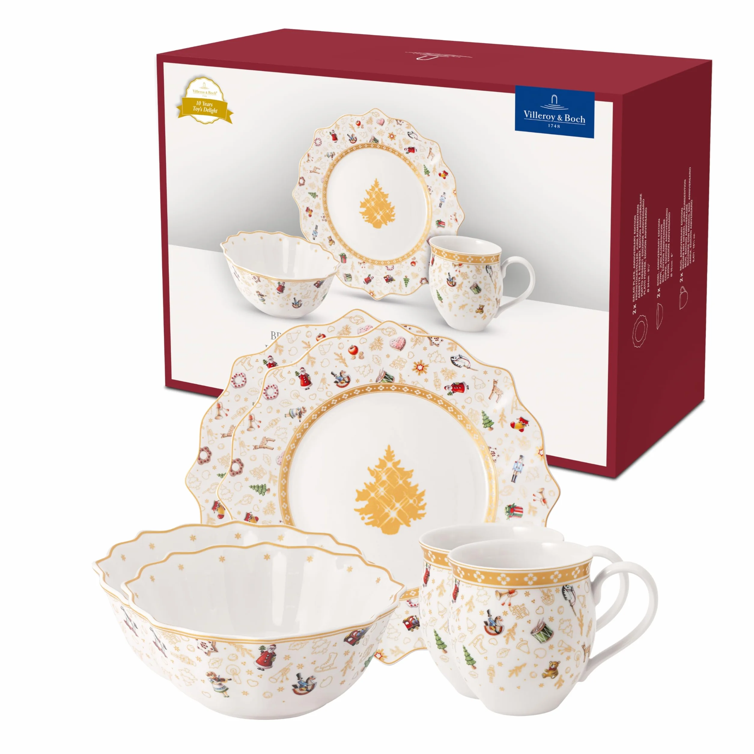 Villeroy & Boch Toy'S Delight Zestaw Śniadaniowy, Biały, 6 sztuk