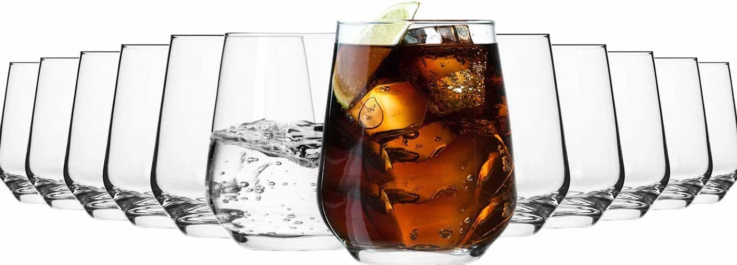 KROSNO Szklanki do Wody, Soków i Innych Napojów | Zestaw 12 Szklanek | 430 ml | Kolekcja Splendour | Idealne do Domu, Restauracji i na Przyjęcia | Można Myć w Zmywarce