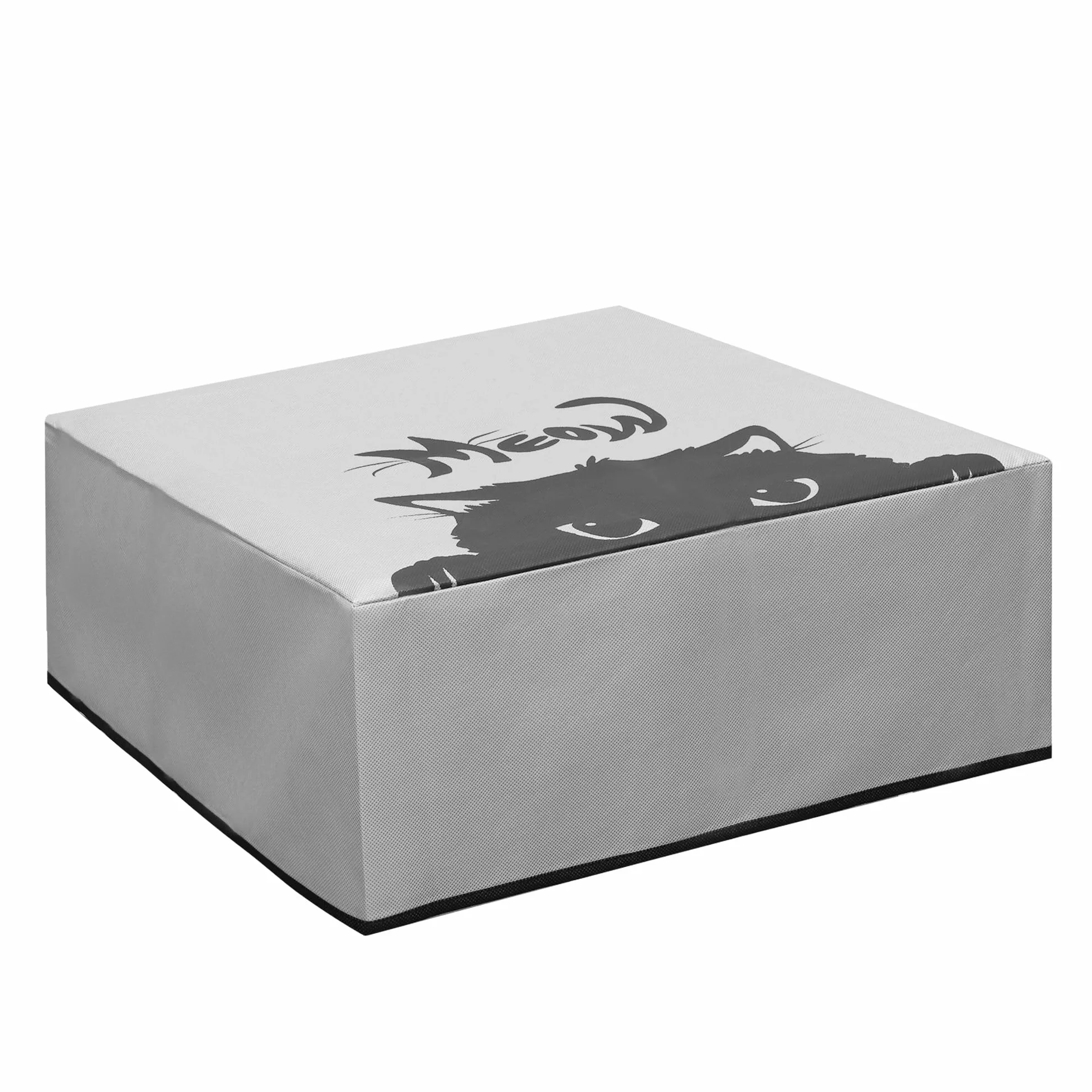 kwmobile Osłona przeciwpyłowa kompatybilna z Brother HL-L2310D / L2350DW / L2370DN / L2375DW - etui do drukarki - szary/czarny - Meow Cat