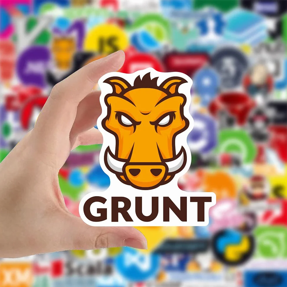 108 naklejek na laptopa dla programistów, języki programowania, zawiera naklejki: IT-Logo, C ++, Python, Linux, Swift, dla geeków, inżynierów, hackerów
