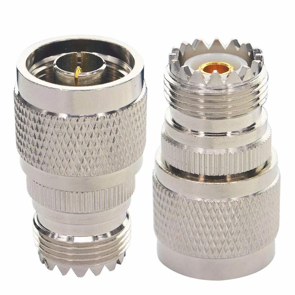 RF Coaxial Adapter UHF Female to N Male Adapter UHF to N Coaxial Male 2 sztuki SO239 to N Adapter Amateur Radio Antenna Adapter for Antenna/WLAN Device/WLAN/Radio