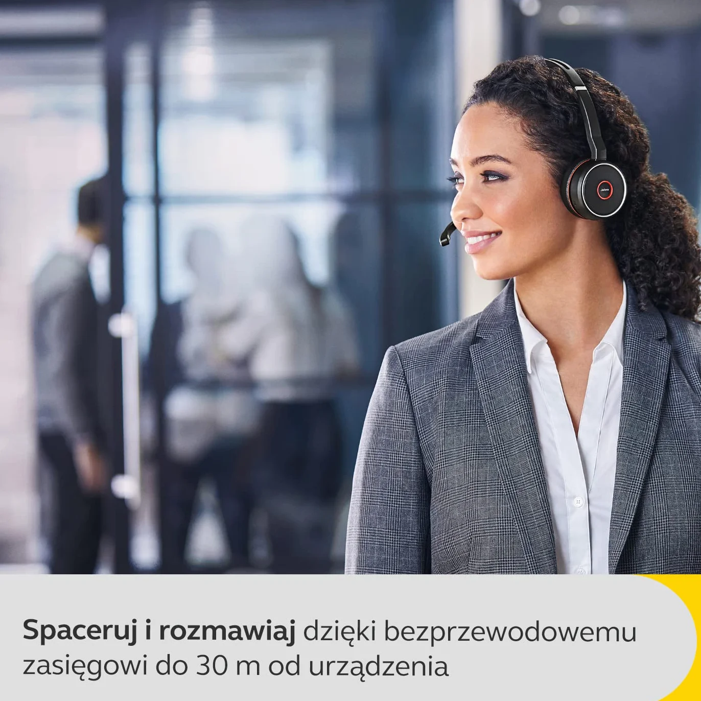 Jabra Evolve 75 SE - bezprzewodowy zestaw słuchawkowy Bluetooth stereo - z mikrofonem i aktywną redukcją szumów - certyfikat MS Teams, współpracuje ze wszystkimi platformami - czarny