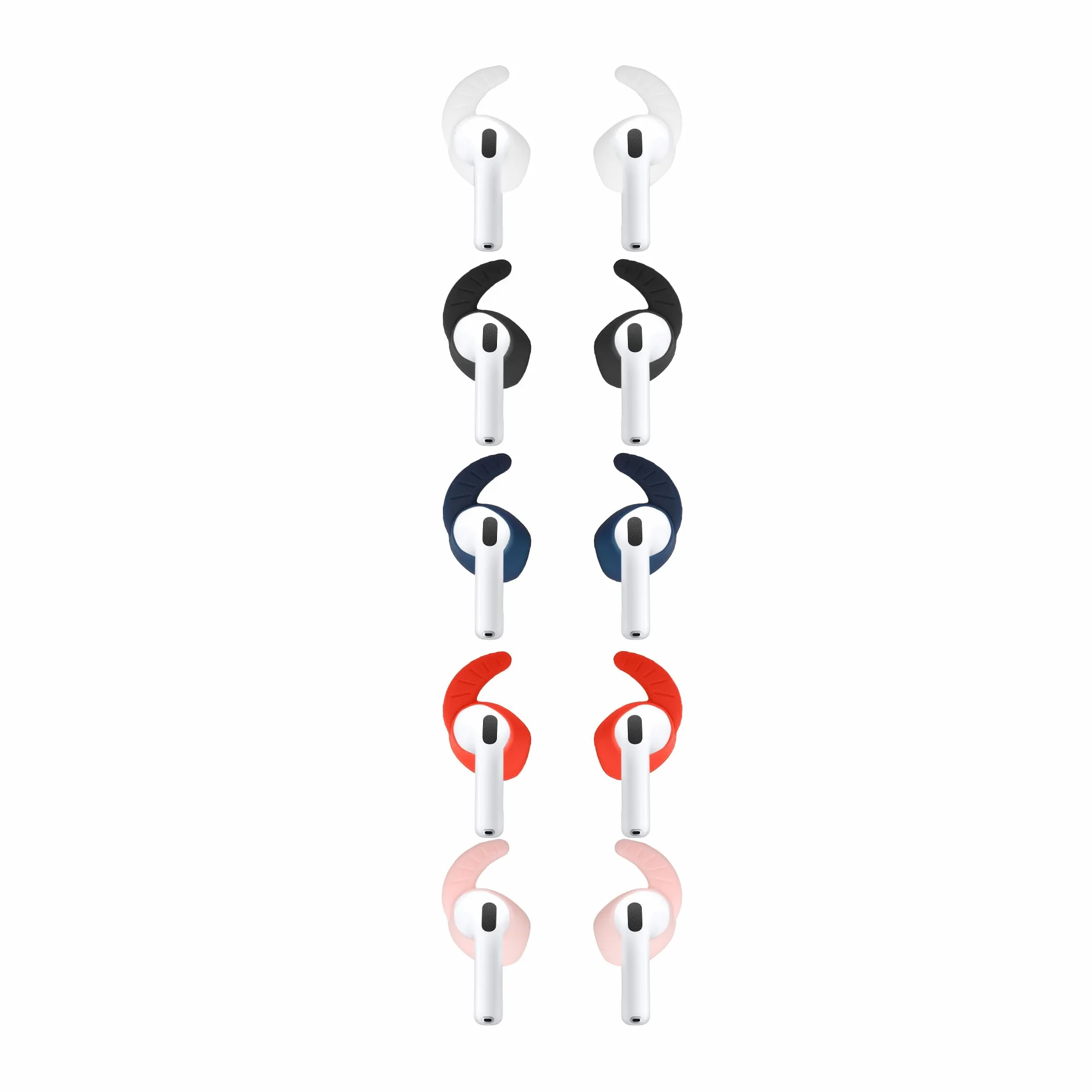 kwmobile Haczyki na słuchawki - zestaw 5 x haczyk zapobiegający upadkowi kompatybilny z Apple Airpods 4 - uchwyt na słuchawki