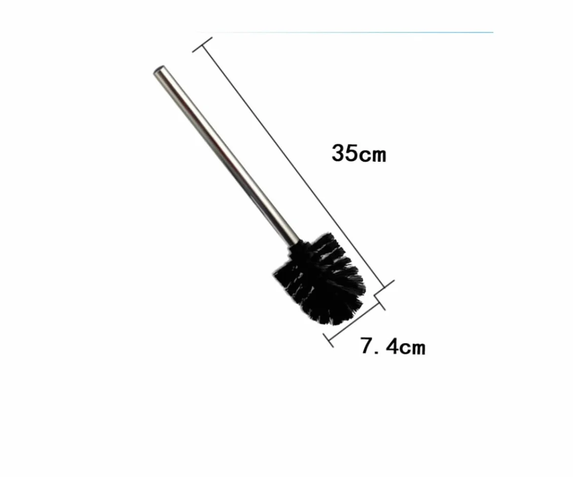 Szczotki do WC Voarge 2 sztuki czarny 7,5 cm stal nierdzewna