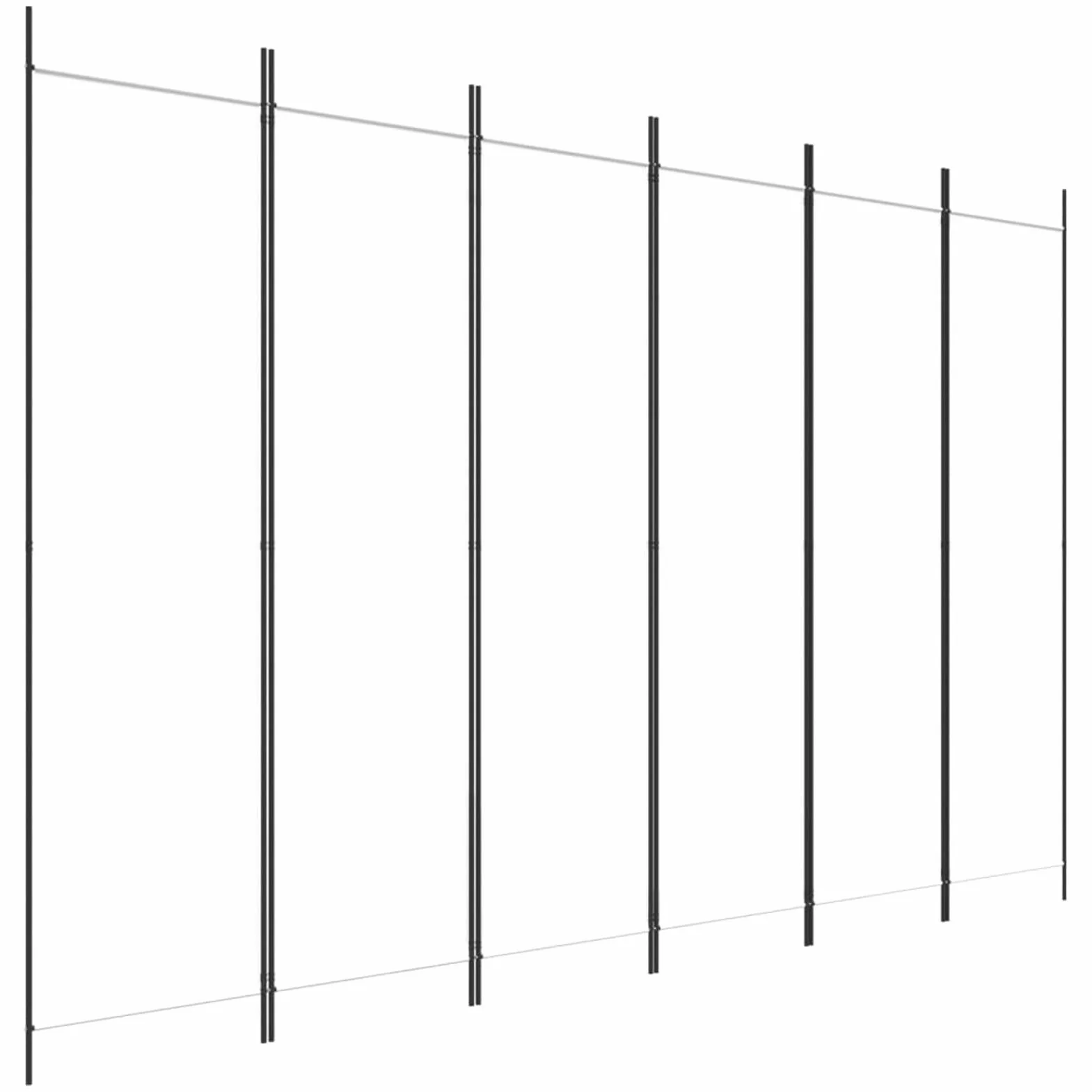 Biombo Przegroda 6-panelowa Biały 300x200 cm Rozdzielacz Pomieszczenia