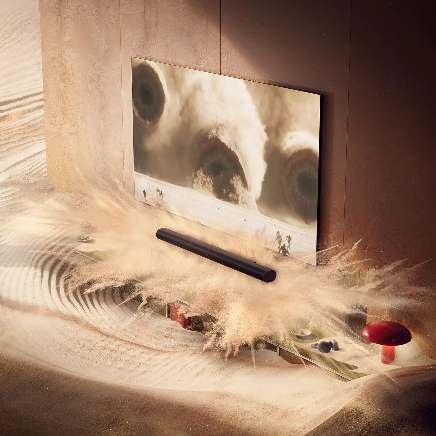 Sonos Soundbar Arc Ultra z Dolby Atmos i sterowaniem głosowym — Dźwięk przestrzenny 9.1.4 telewizji i muzyki — Czarny
