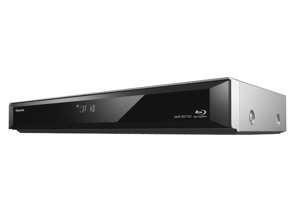 Panasonic DMR-BST765AG odtwarzacz Blu-ray i nagrywarka z tunerem Twin HD DVB-S, dysk twardy 500 GB, skalowanie 4K, Ultra HD, jednoczesne nagrywanie, Smart Ready, srebrny