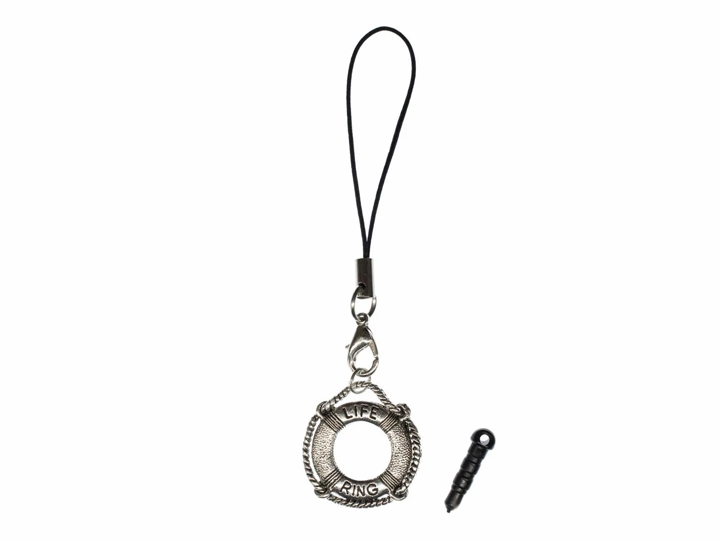 Miniblings Life Ring Belt Mobile Cell Phone Charm Wisiorek Statek Ratownik Morze