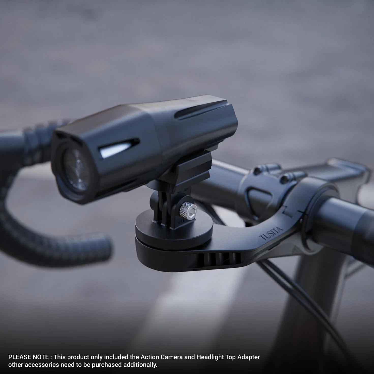TUSITA Kamery Sportowej i Reflektora Górnego Uchwyt Adapter Kompatybilny z Garmin Uchwyt Rowerowym
