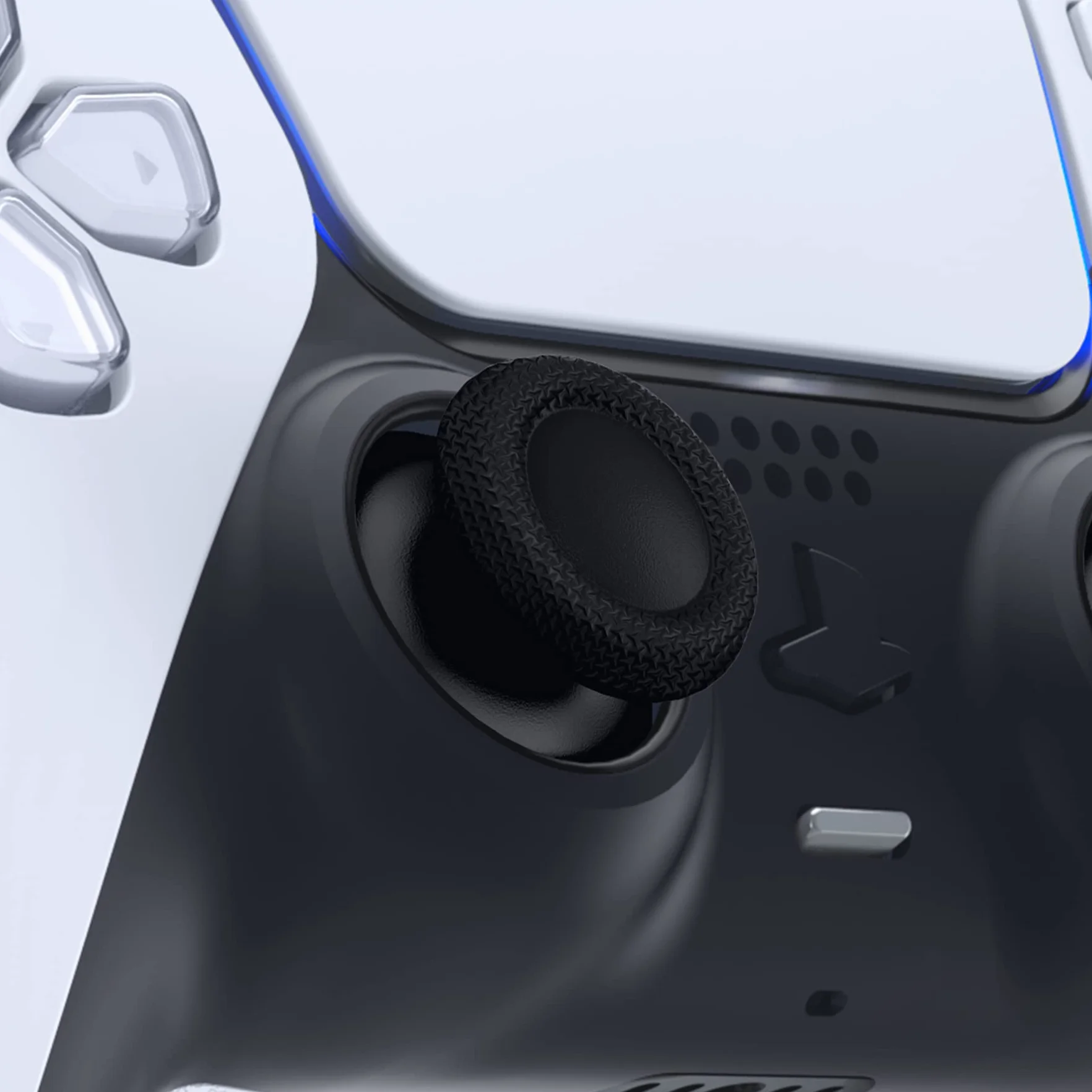 eXtremeRate 2 Pary Thumbsticks Kompatybilnych z Kontrolerem ps5 dla ps4, 4szt. Wymienne Drążki & Tools, Teksturowane Analog Sticks Joystick dla ps5 dla kontrolera ps4 pro Slim - Czarny