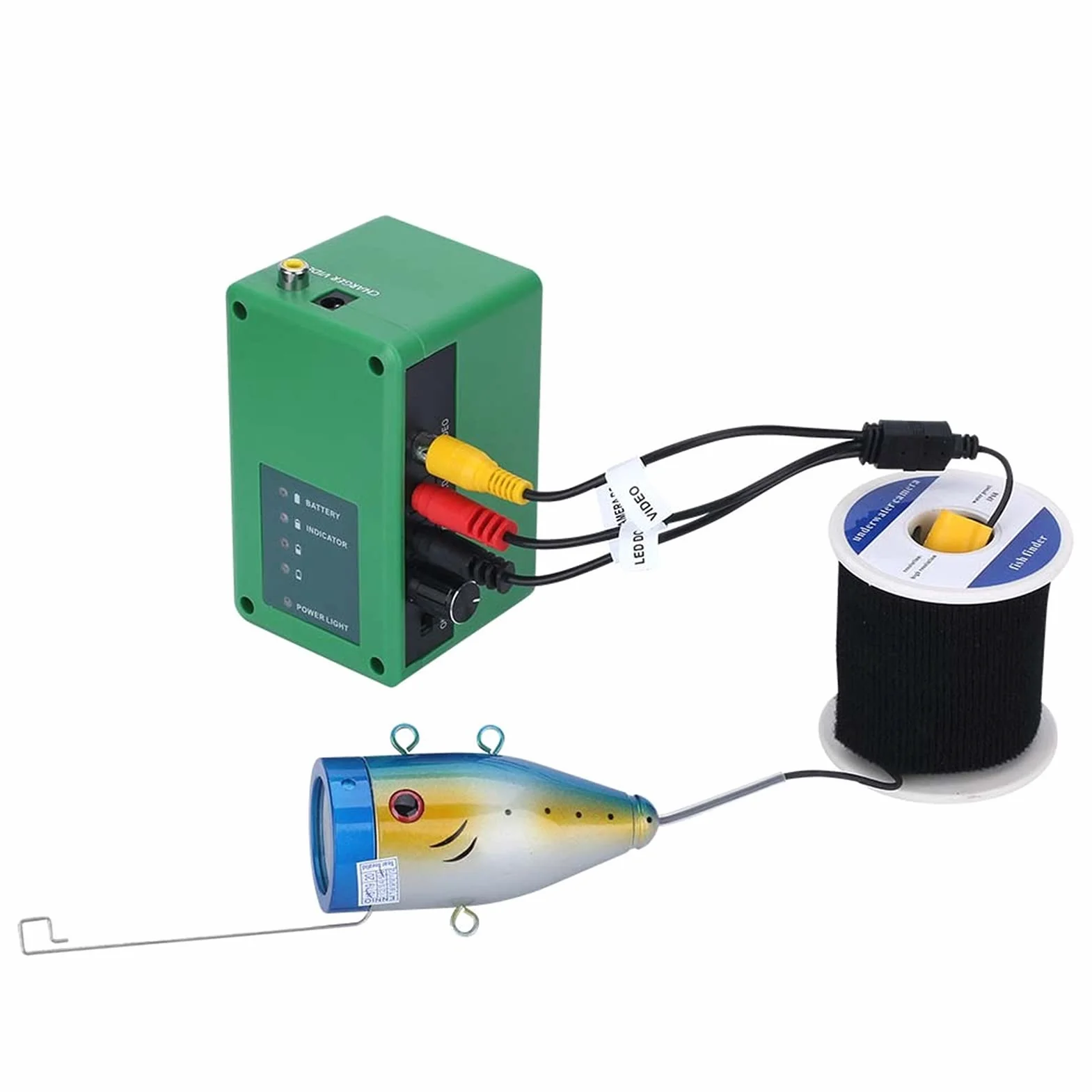 Podwodna Kamera, 9 cali DVR. Fisher Fisher 100. 0TVL. Podwodna nagrywanie Kamera połowowa 15 sztuk biały LE DS Plus 15 sztuk Lampa na podczerwień,Echosonda(30M Cable)