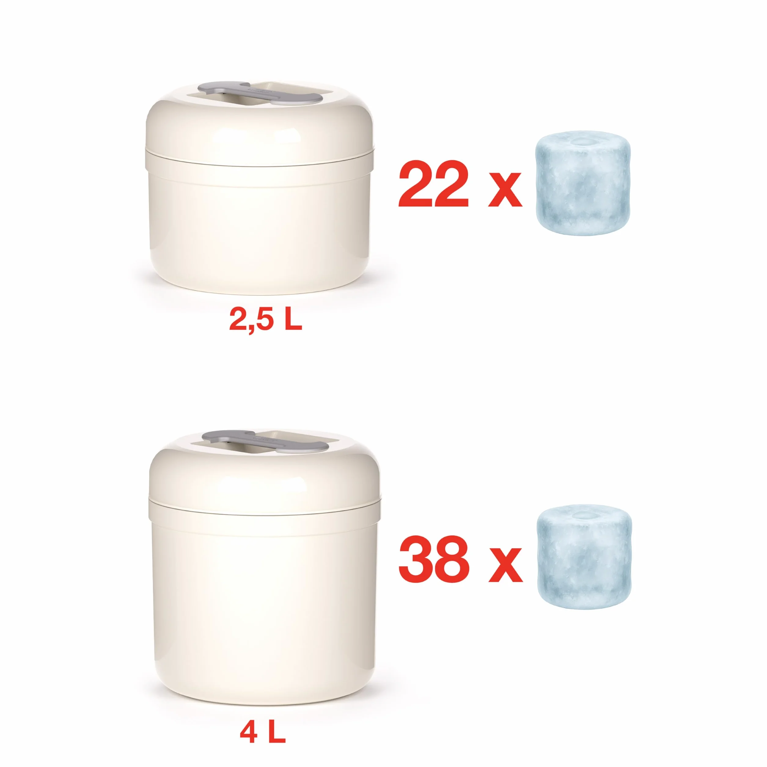 Valira 6213/1 wiadro na lód 4 litry białe