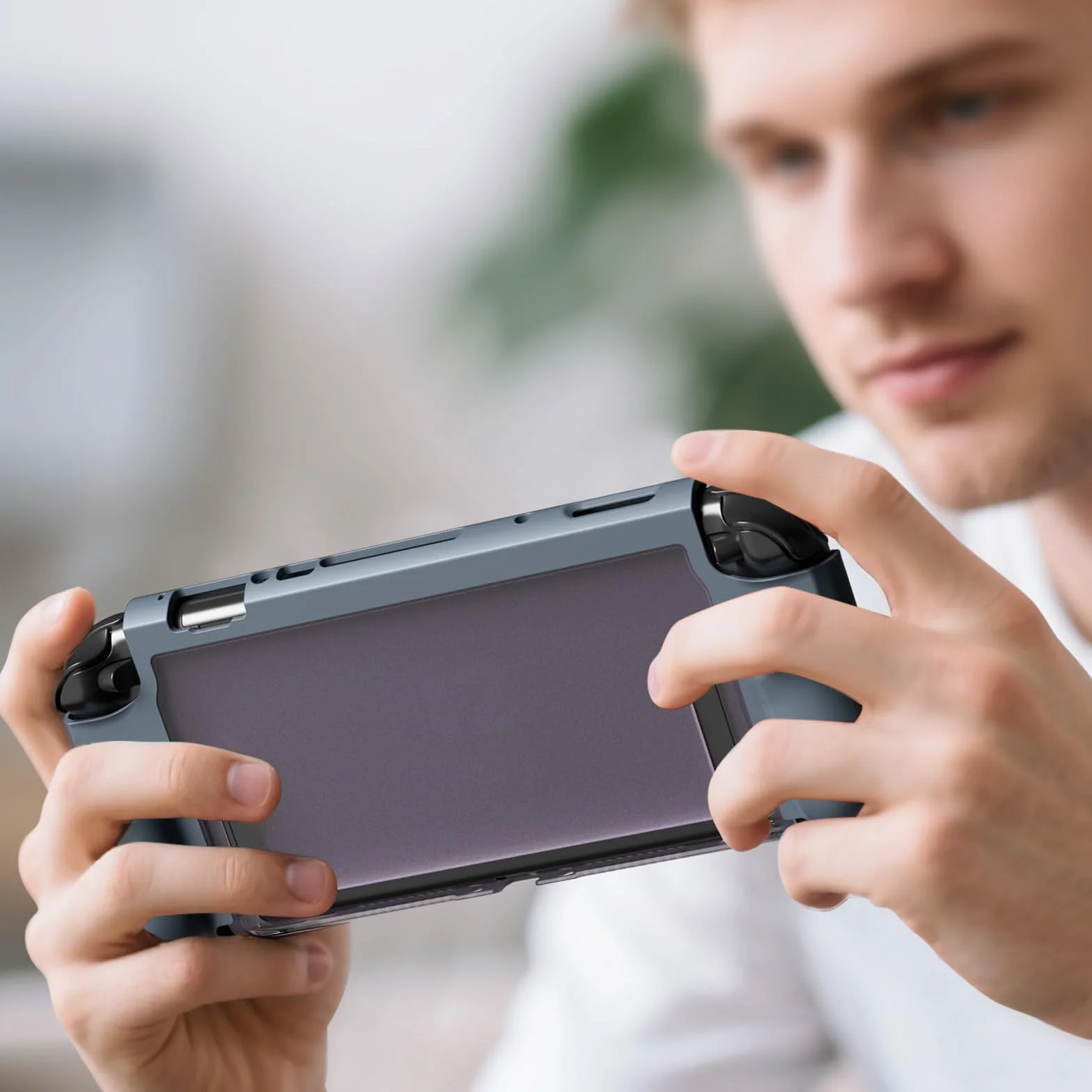 ProCase Etui dokujące do Nintendo Switch 2 2025, pokrowiec ochronny Slim Grip 7,9 cala, ergonomiczne gniazdo - granatowy
