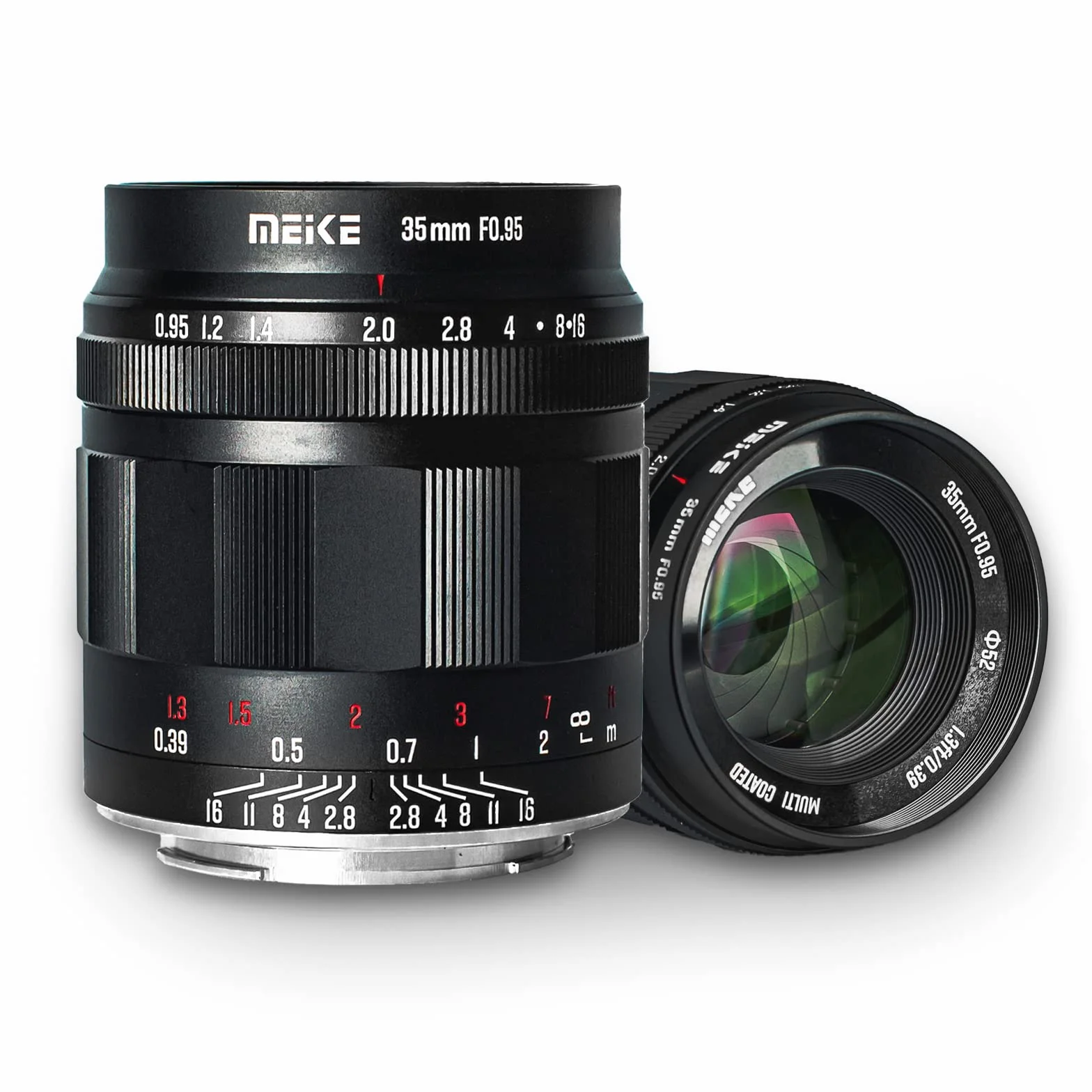 Meike 35 mm f0,95 Duża przysłona Ręczne ustawianie ostrości Prime Obiektyw stały APS-C Kompatybilny z bezlusterkowymi aparatami Sony E-Mount NEX 3 3N NEX 5R NEX 6 7 A6600 A6400 A5000 A5100 A6100 A6300