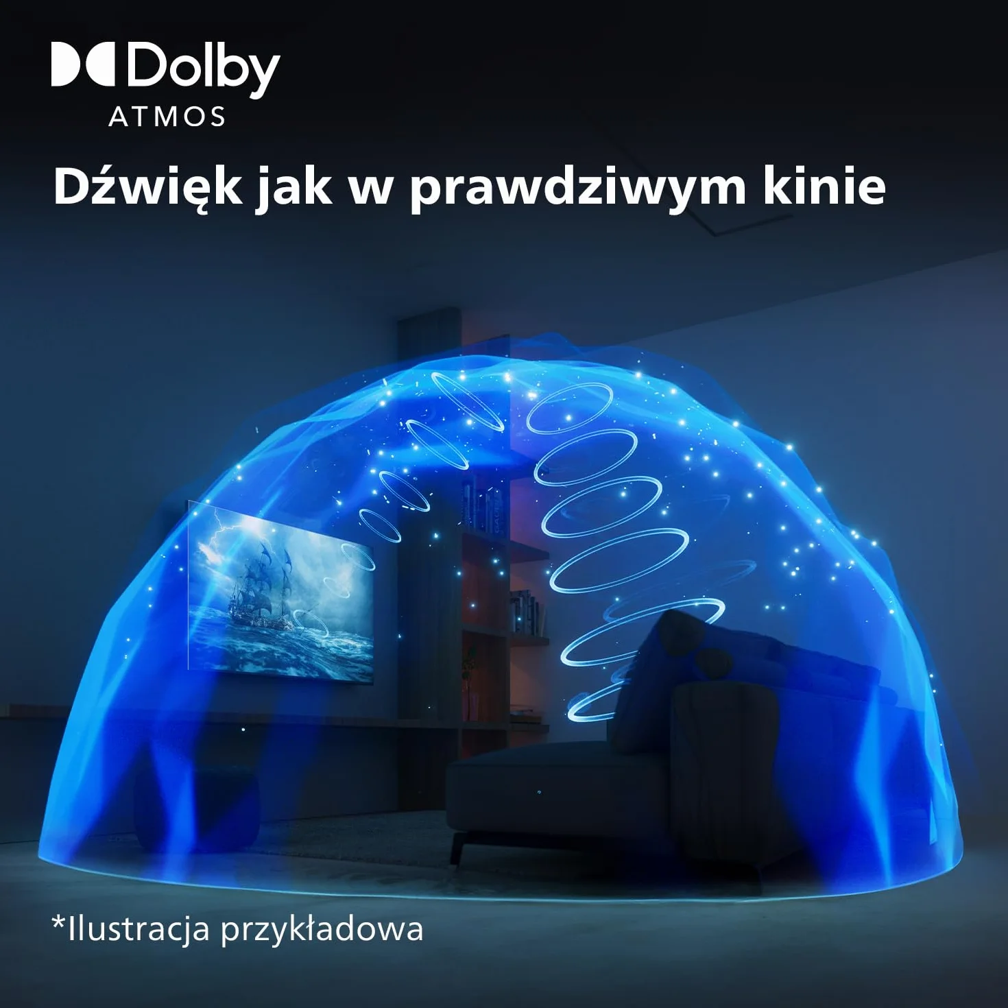 Philips 43PUS7609 4K LED Smart TV – 43-calowy wyświetlacz z platformą Pixel Precise Ultra HD Titan OS i dźwiękiem Dolby Atmos, współpracuje z Alexą i asystentem głosowym Google