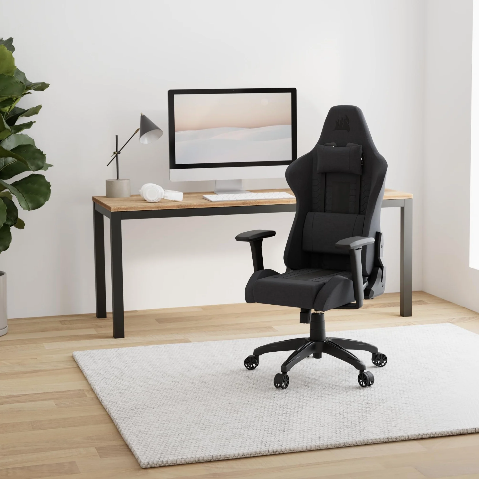 Corsair TC100 Relaxed Fotel gamingowy Fabric Szary Czarny