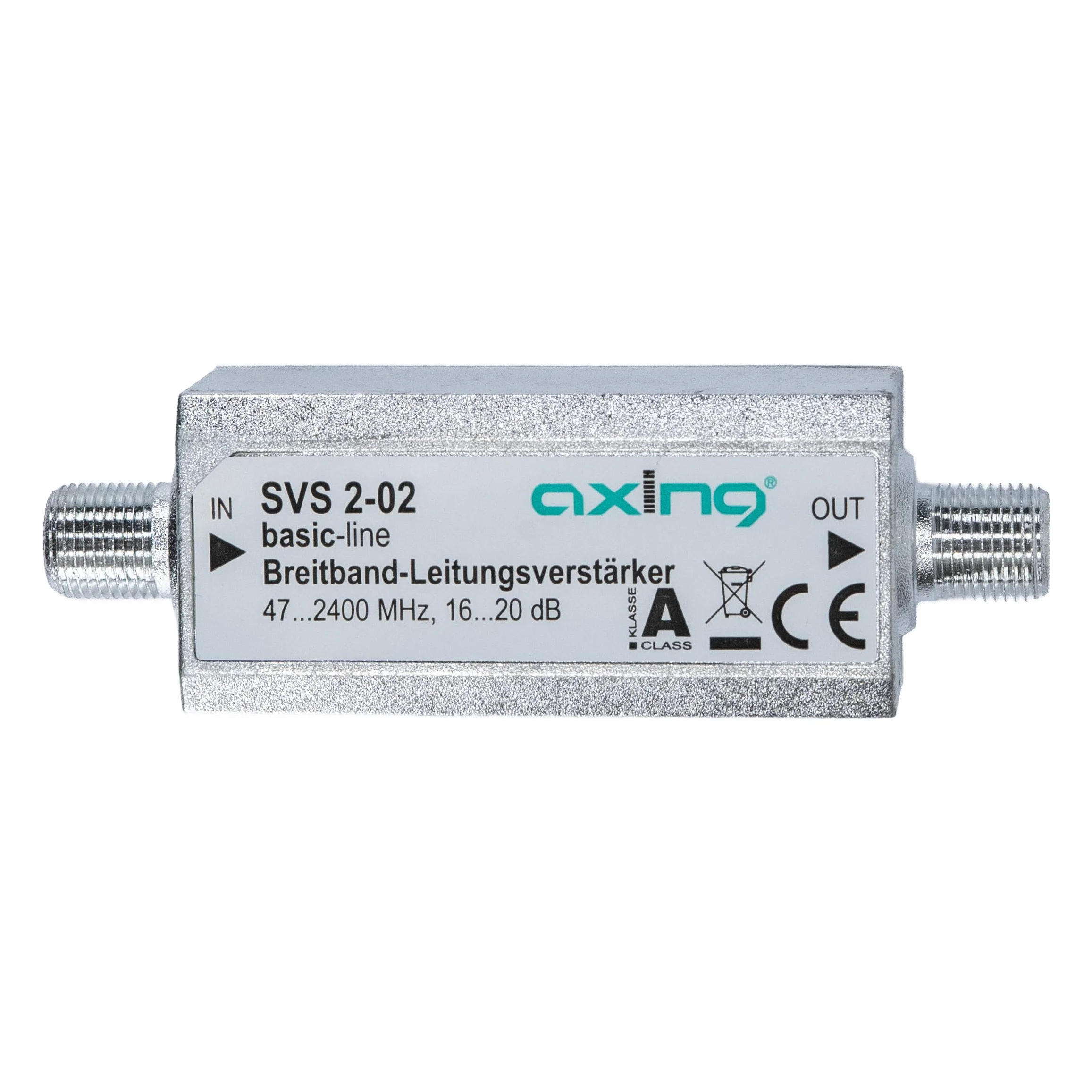 Axing SVS 2-02 wzmacniacz szerokopasmowy 20 dB satelitarny i naziemny (47-2400 MHz)