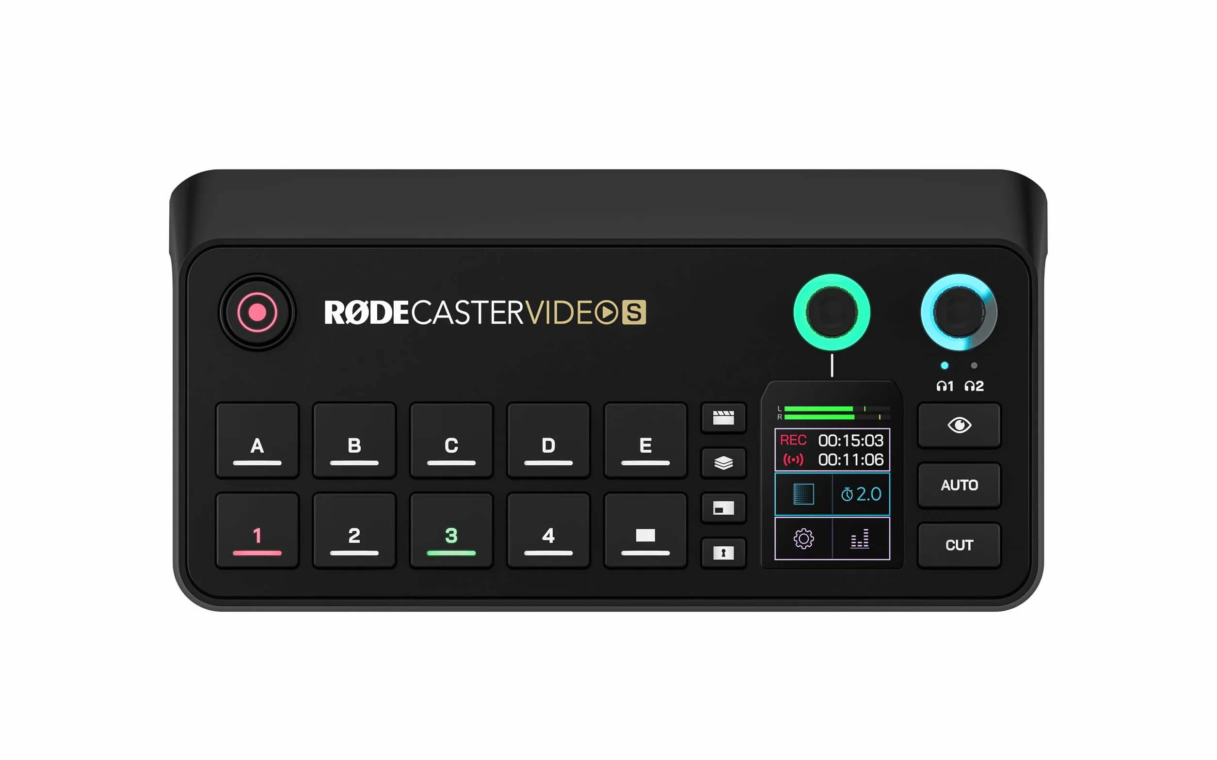 RØDE RØDECaster Video S – Przełącznik wideo podcastów i interfejs audio – Wielokamerowy, 4 x wejścia wideo (HDMI i USB), 1080p60, sceny z wielu źródeł