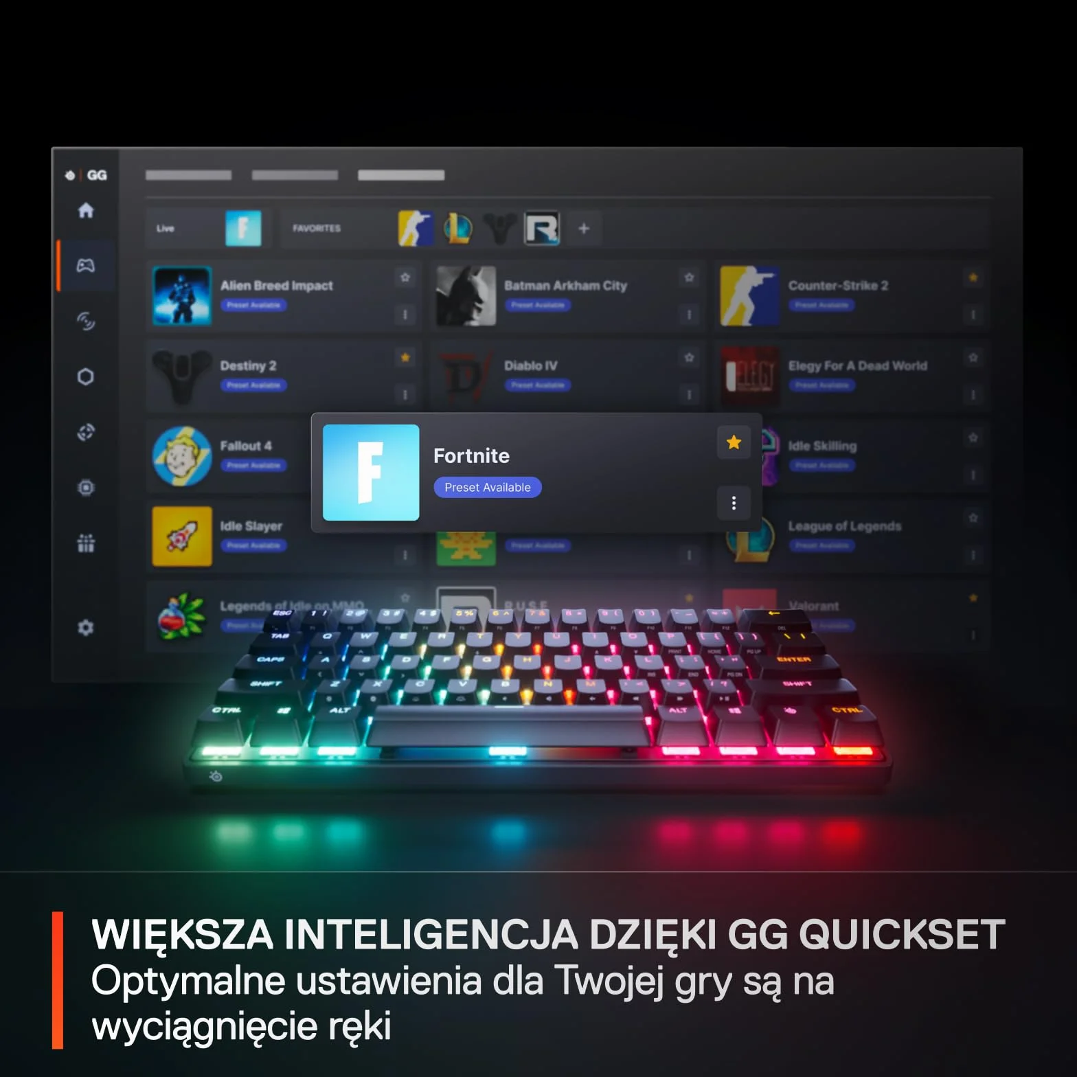 SteelSeries Apex Pro Mini Gen 3 - hipermagnetyczne przełączniki OmniPoint 3.0 – Regulowana aktywacja – Rapid Trigger – Ustawienia gier – Tryb ochrony – Rapid Tap/SOCD – RGB – nakładki z PBT -UK QWERTY