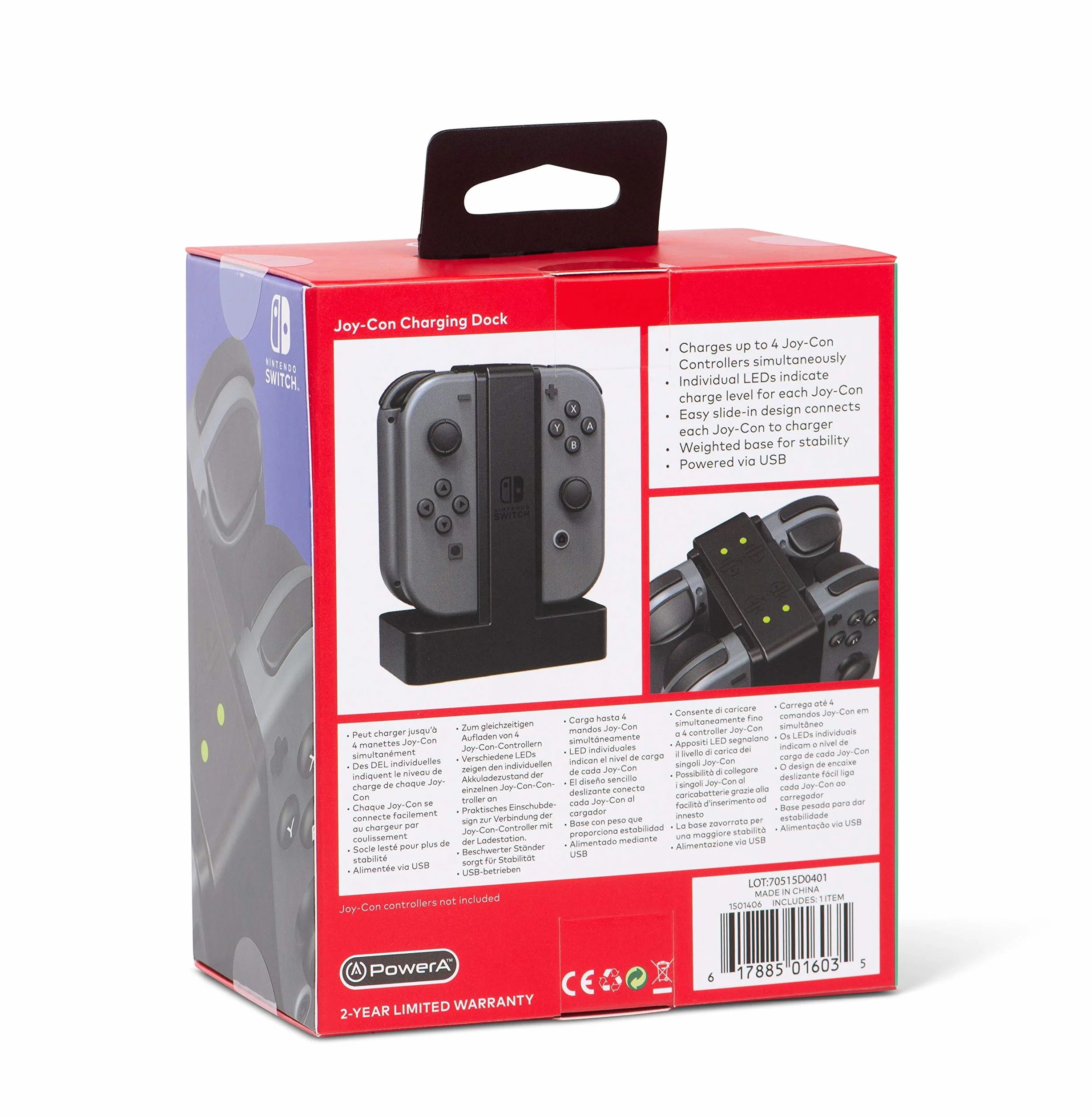 PowerA Stacja ładująca do kontrolerów Nintendo Switch Joy Con na licencji Nintendo