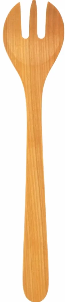 Teemando Eleganckie sztućce do sałaty drewno wiśniowe 35 cm 2-częściowe