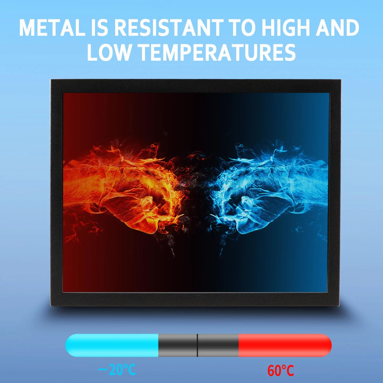 VSDISPLAY Monitor przemysłowy, 15-calowy ekran LCD IPS 1024 x 768 400 nitów z wejściem wideo VGA DVI