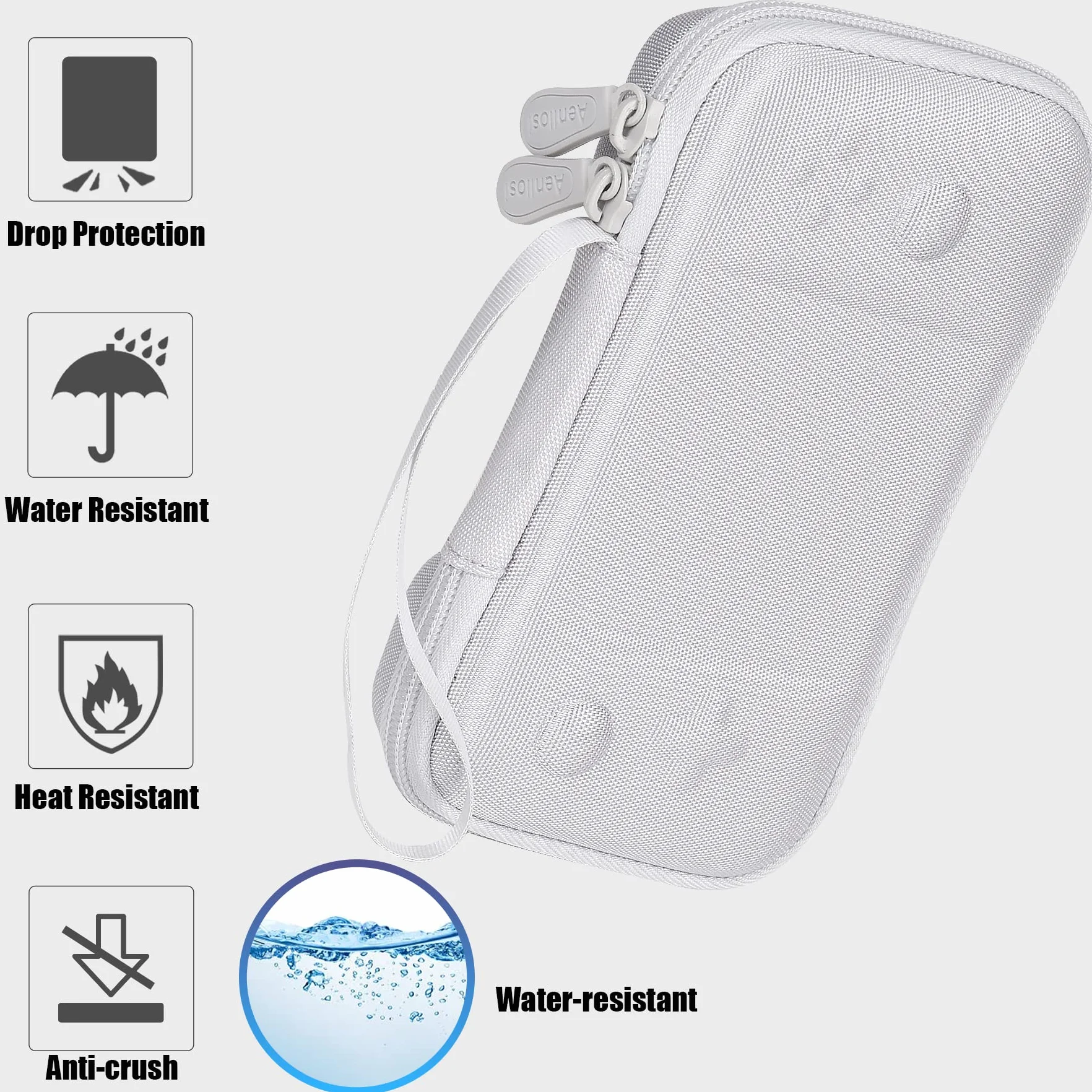 Aenllosi dla Backbone One 2. generacji/Backbone One Controller Mobile Gaming Hard Carry Case Cover Only Case, White [Nintendo Switch]