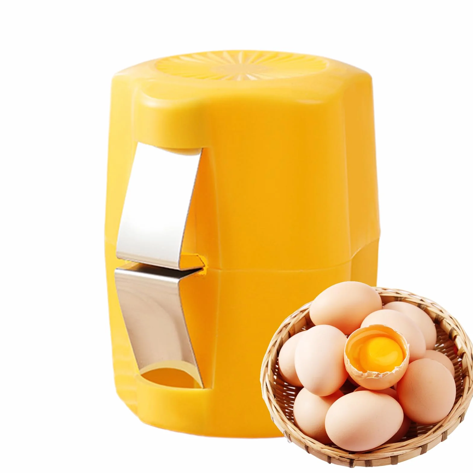 Egg Cutter Metal Alloy Body Portable Kitchen Tool for Fast Prep Press Shell Splitter