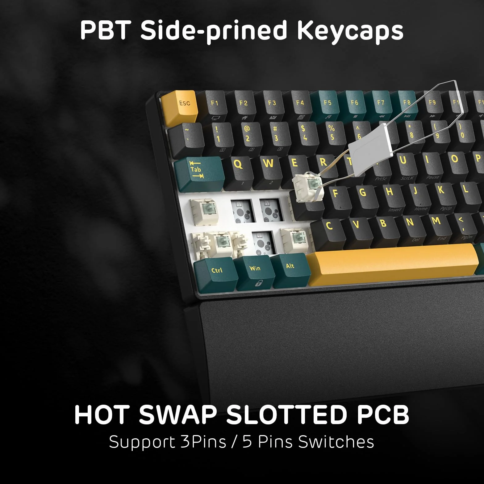 RK ROYAL KLUDGE RK96 RGB Limited Ed 90% 96 klawiszy bezprzewodowa tri-Mode BT5.0/2.4G/USB-C Hot-Swap klawiatura mechaniczna z podpórką pod nadgarstek
